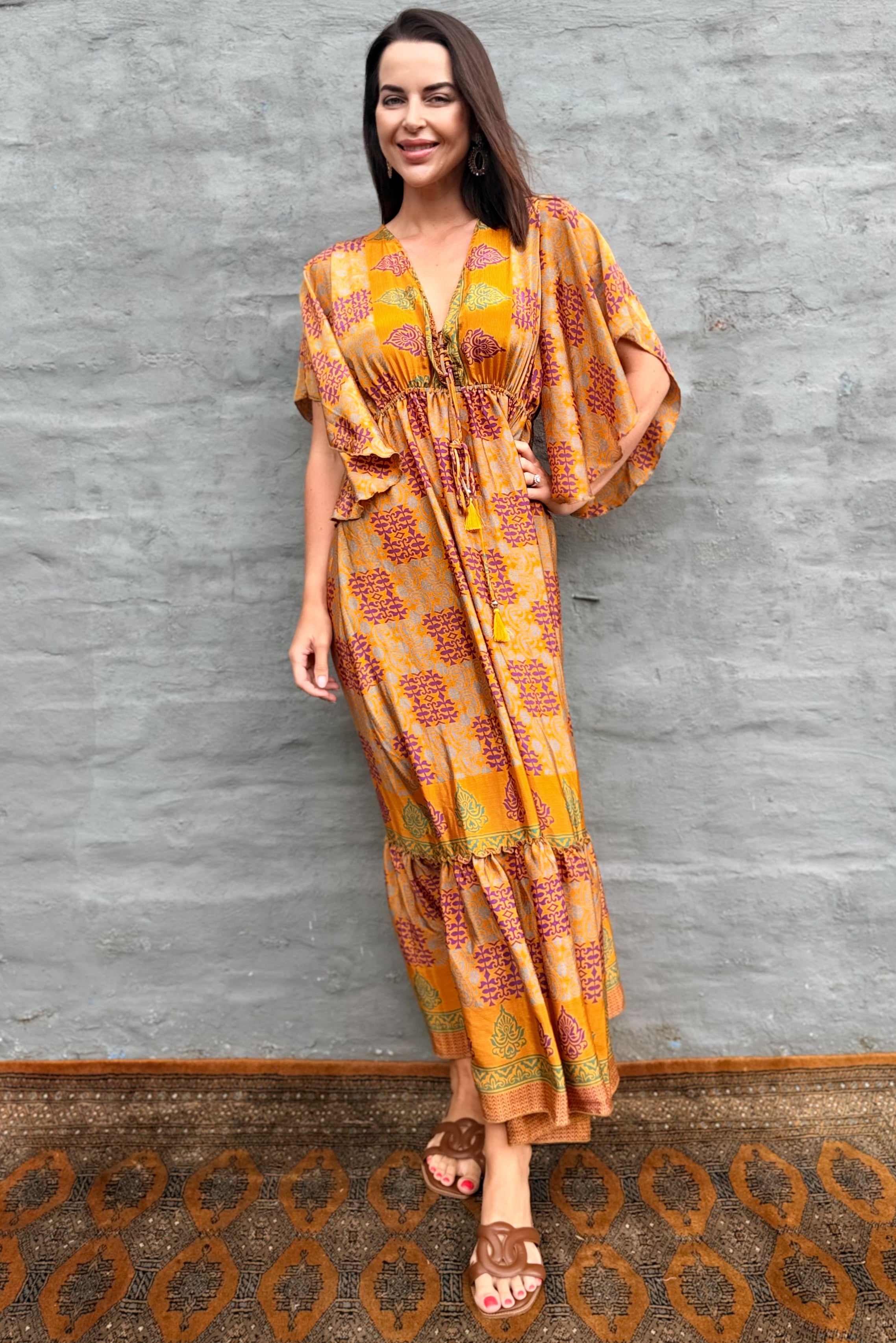 Aurora Dress In Guilded Gold