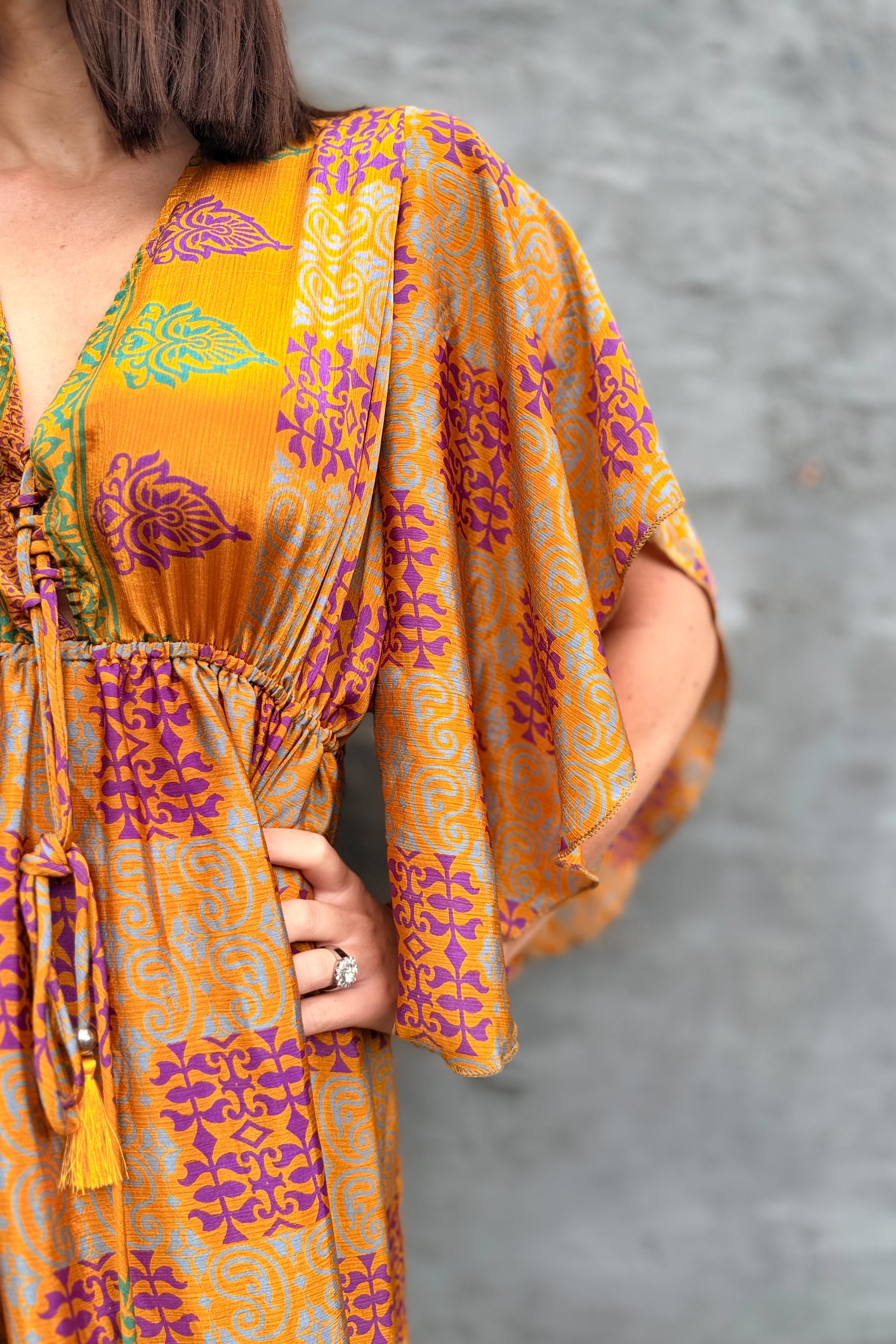 Aurora Dress In Guilded Gold