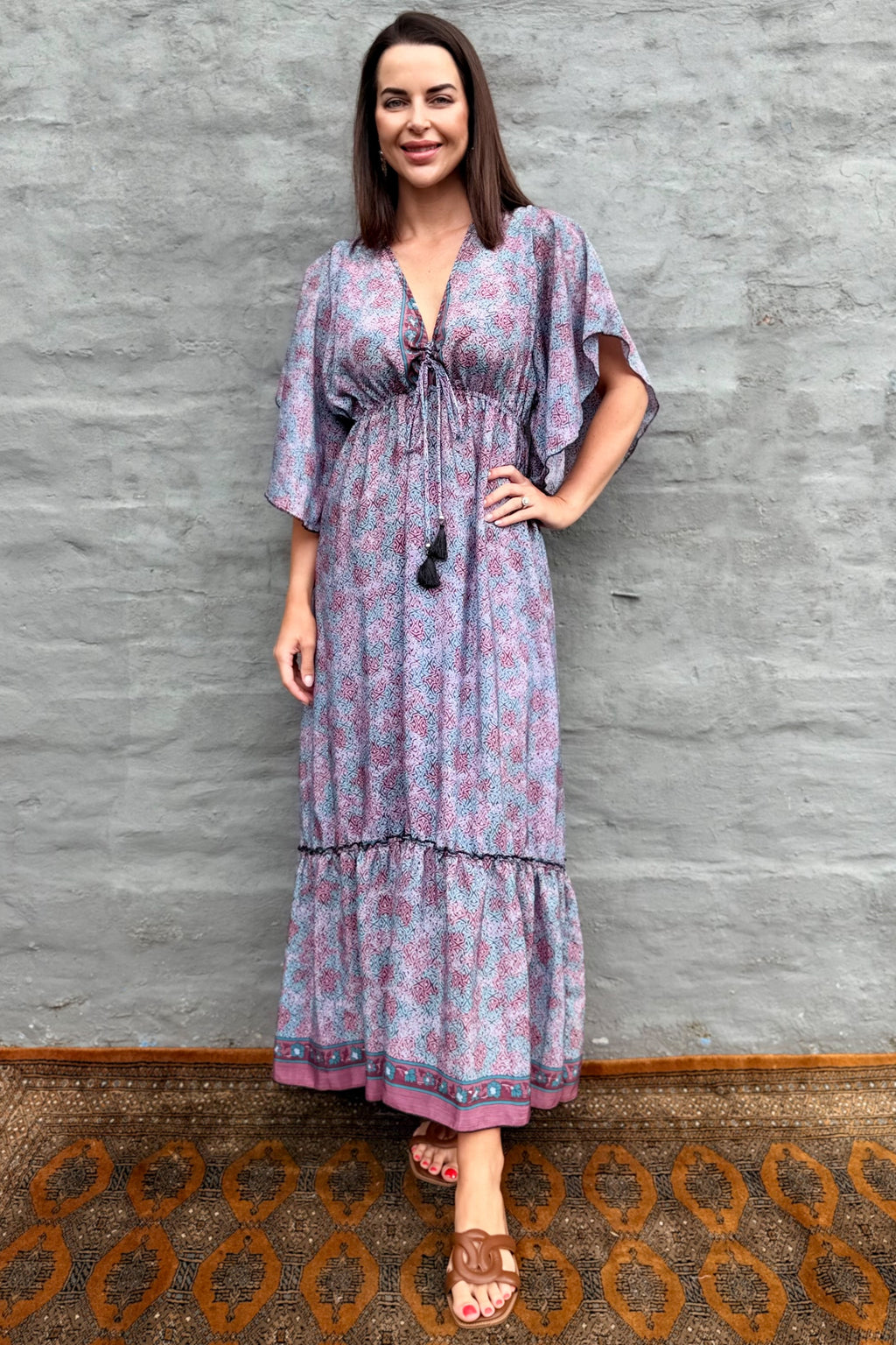 Aurora Dress In Magenta Sky