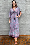 Aurora Dress In Magenta Sky