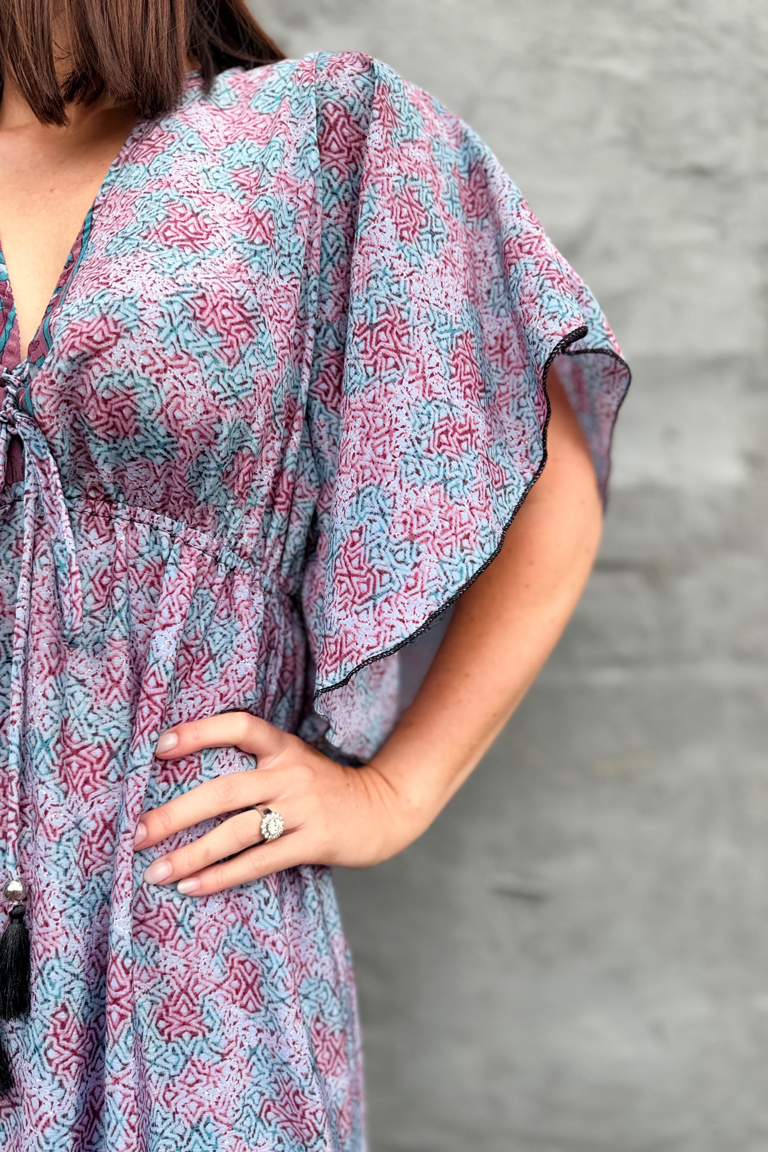 Aurora Dress In Magenta Sky