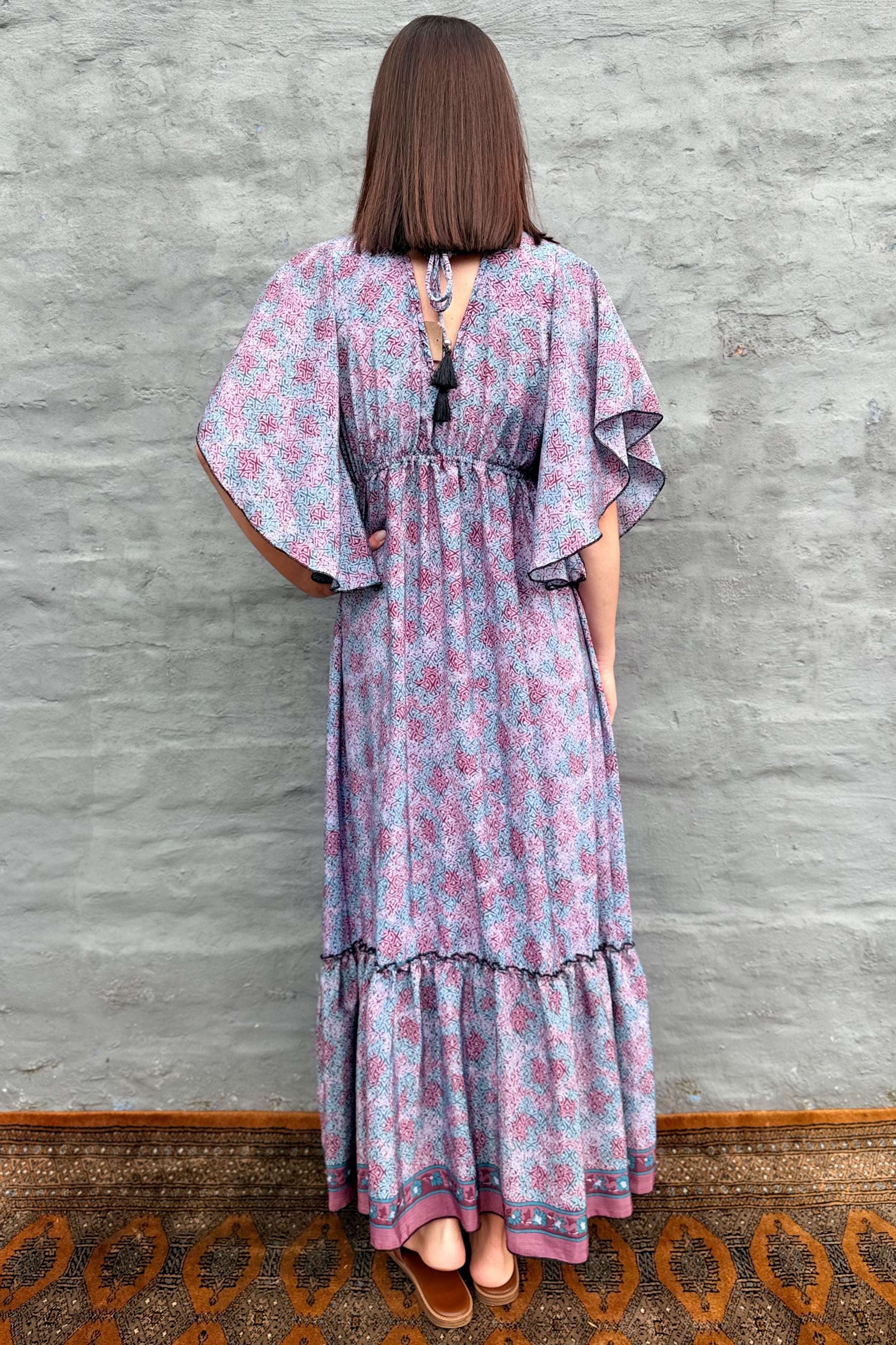 Aurora Dress In Magenta Sky