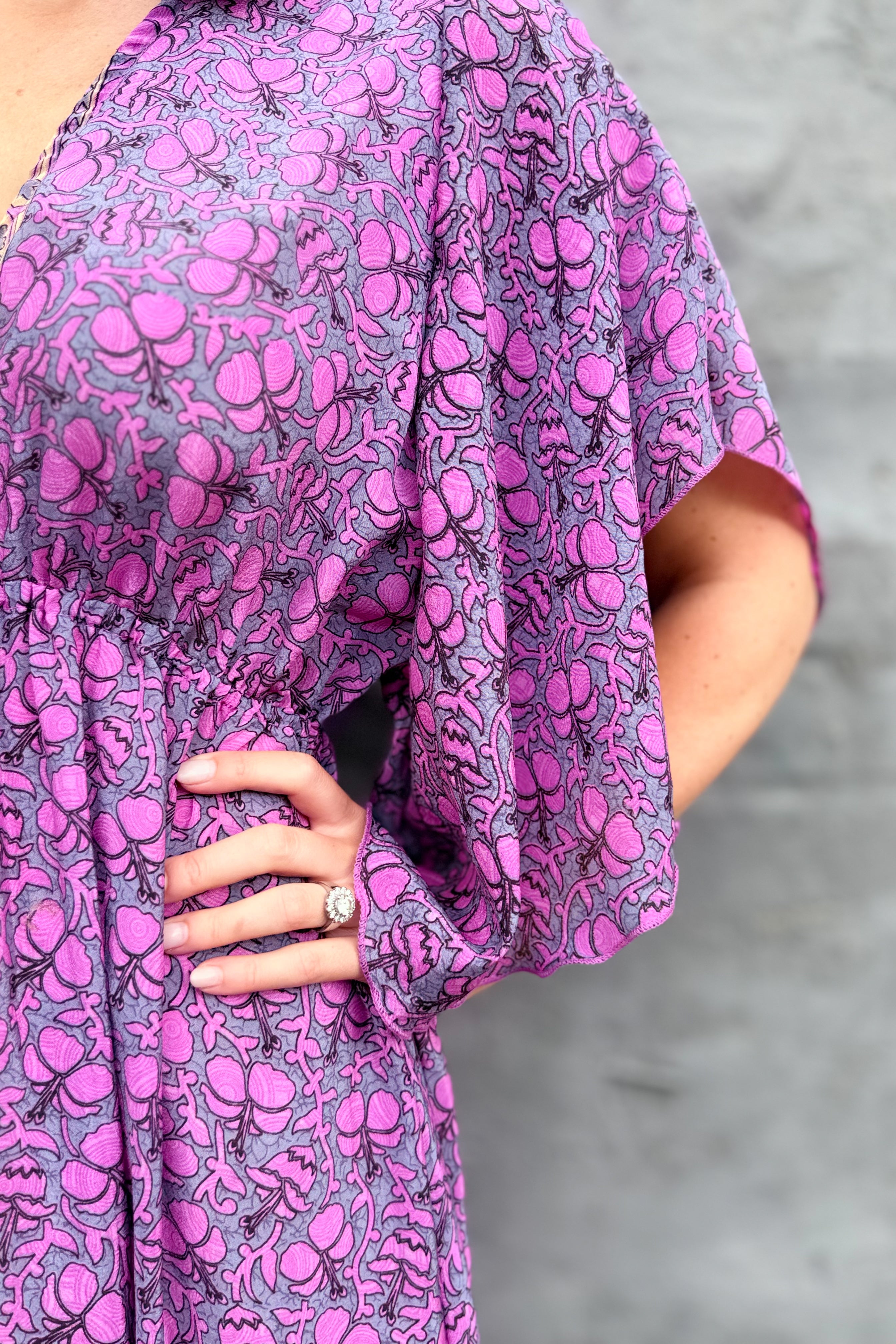 Aurora Dress In Purple Bloom