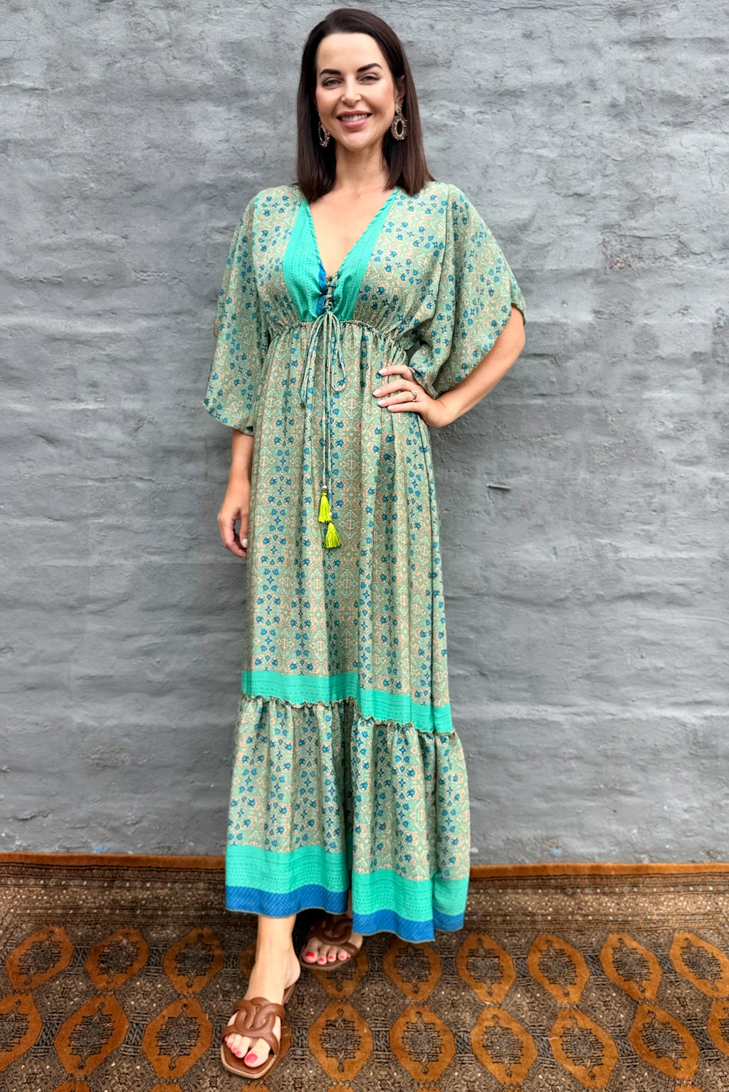 Aurora Dress In Vintage Turquoise