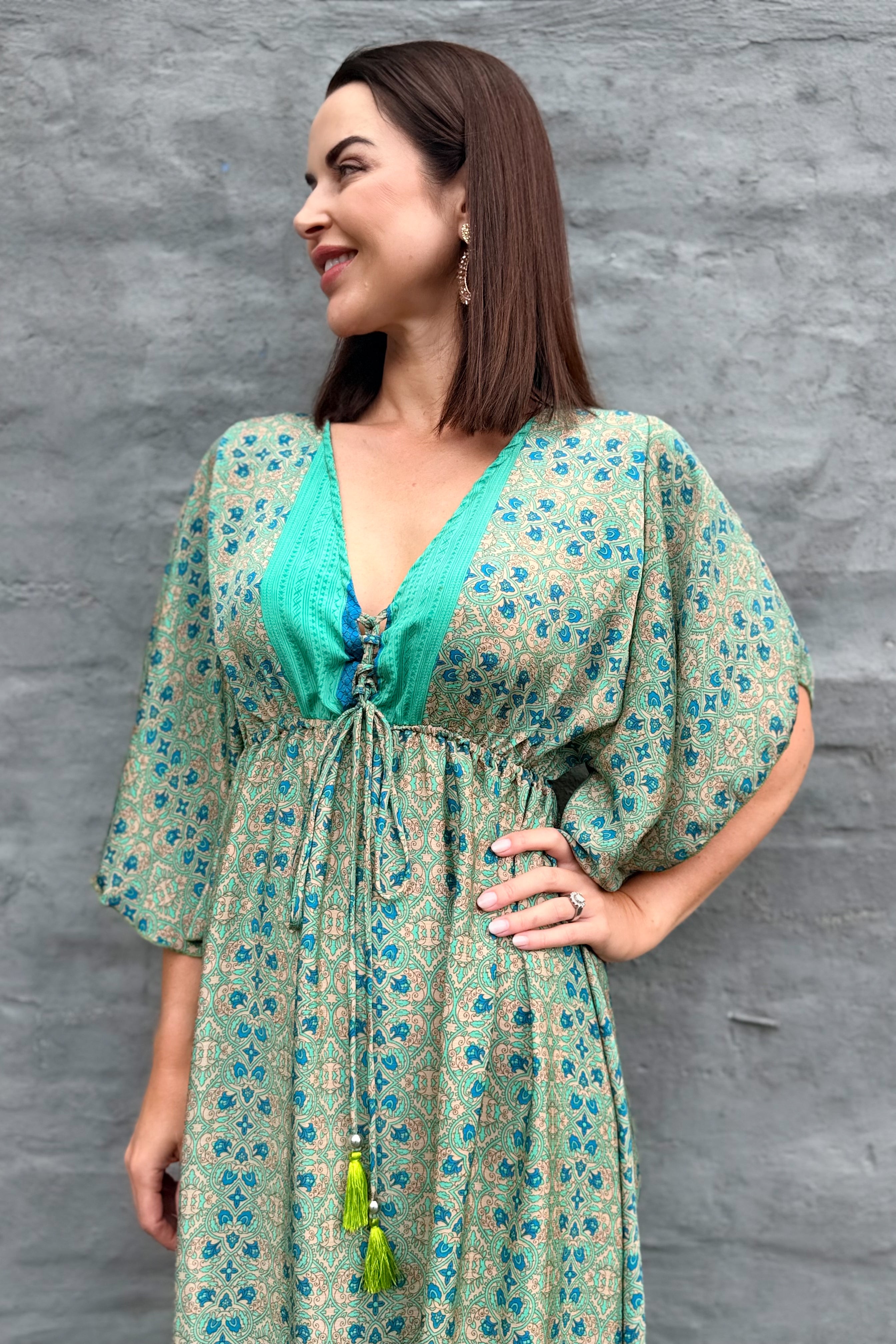 Aurora Dress In Vintage Turquoise