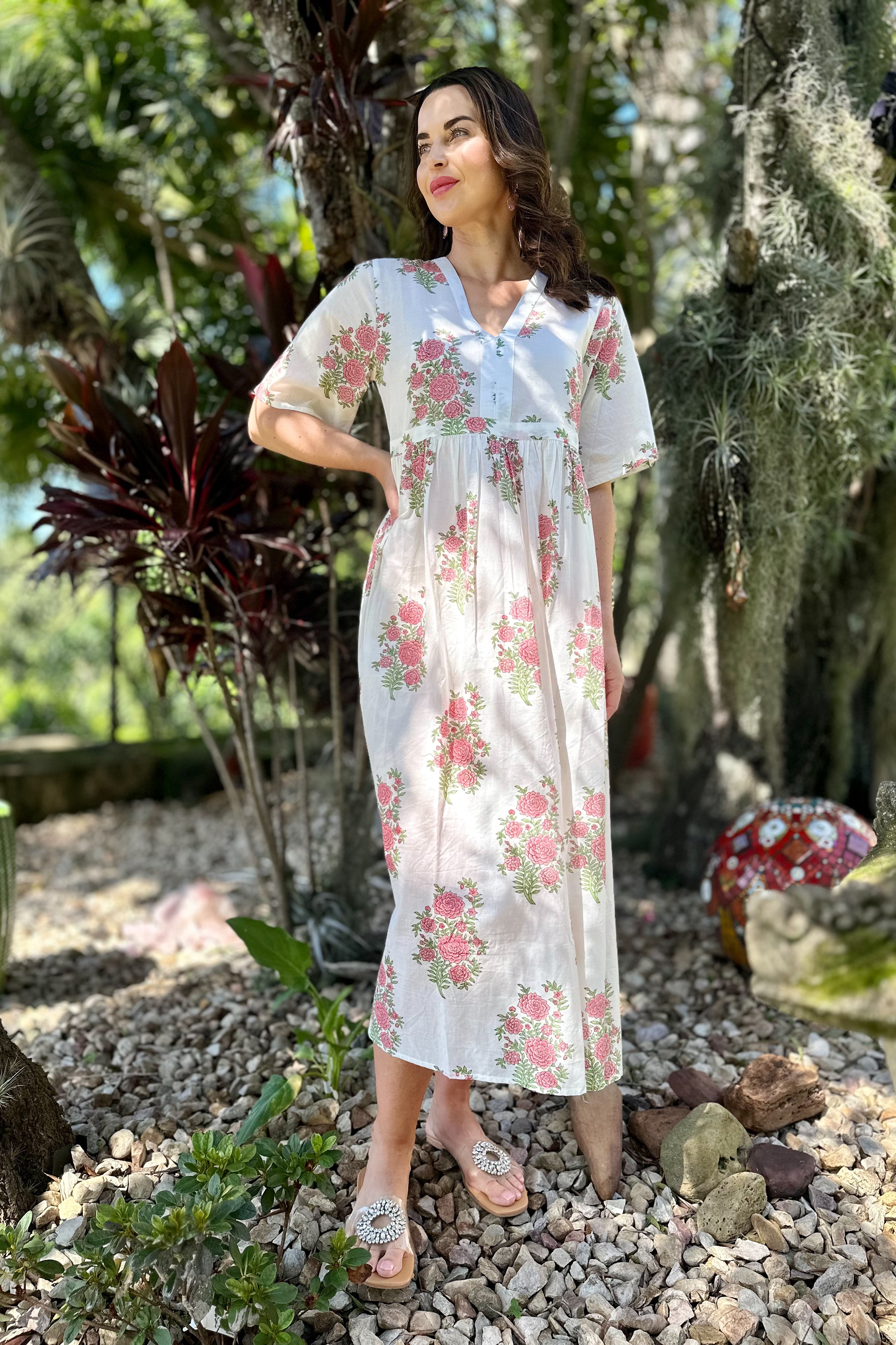 Tulsi Dress In Pink Posy