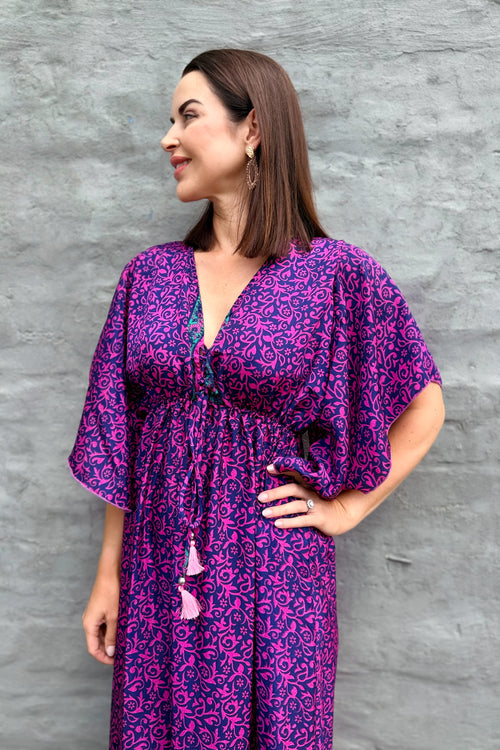 Aurora Dress In Cerise Chic