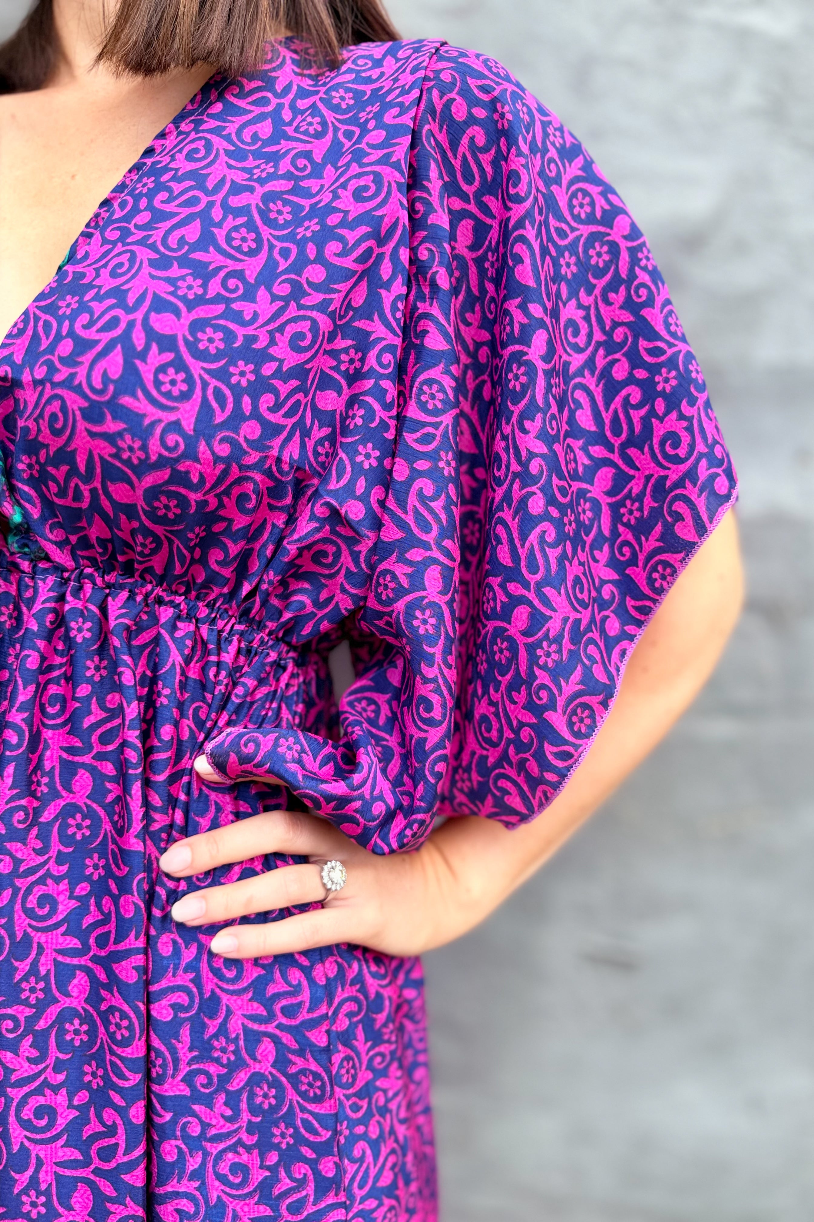 Aurora Dress In Cerise Chic