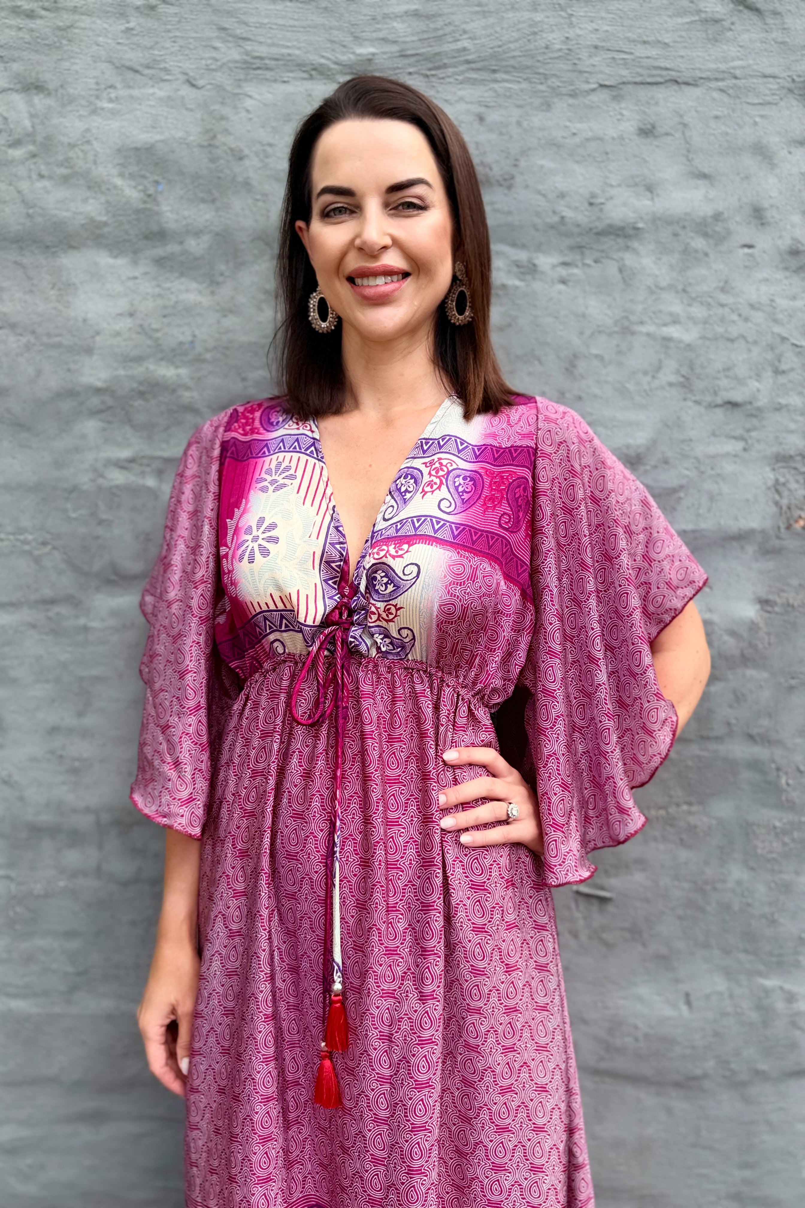 Aurora Dress In Magenta Magic