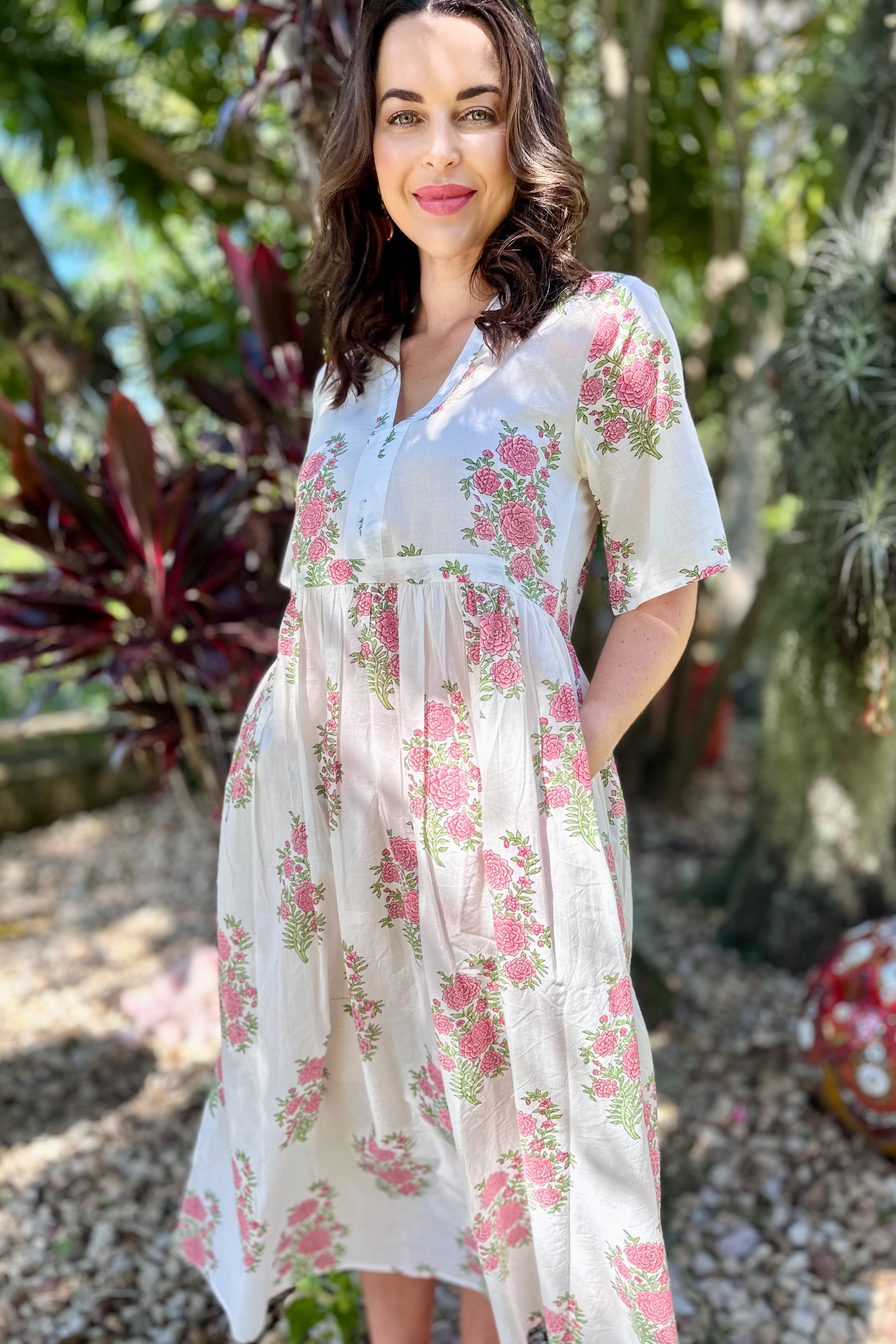 Tulsi Dress In Pink Posy