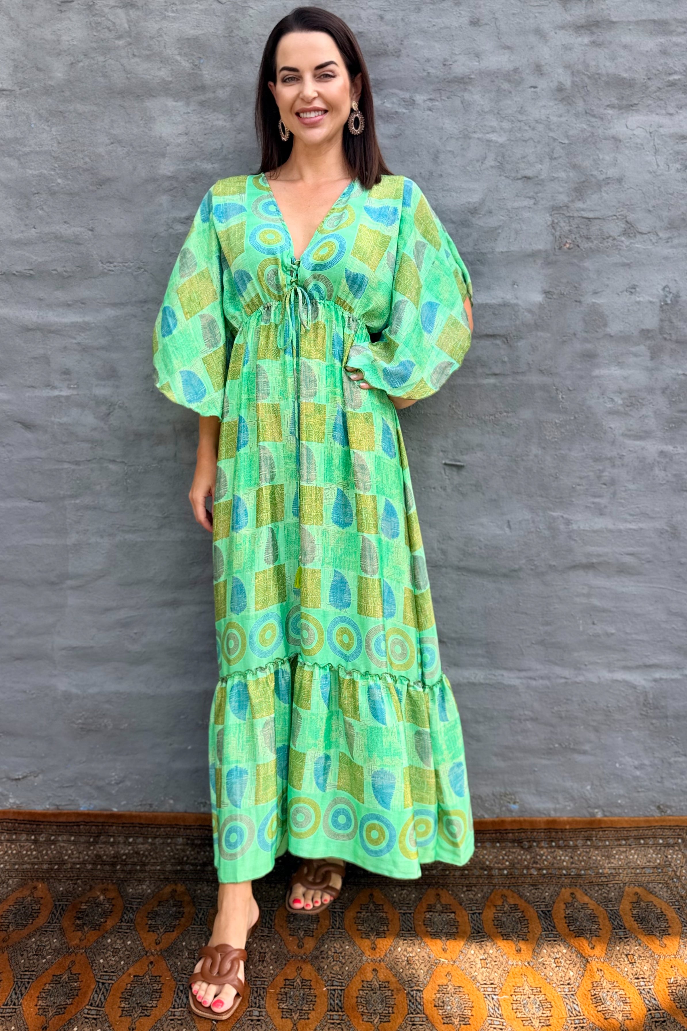 Aurora Dress In Lush Lime
