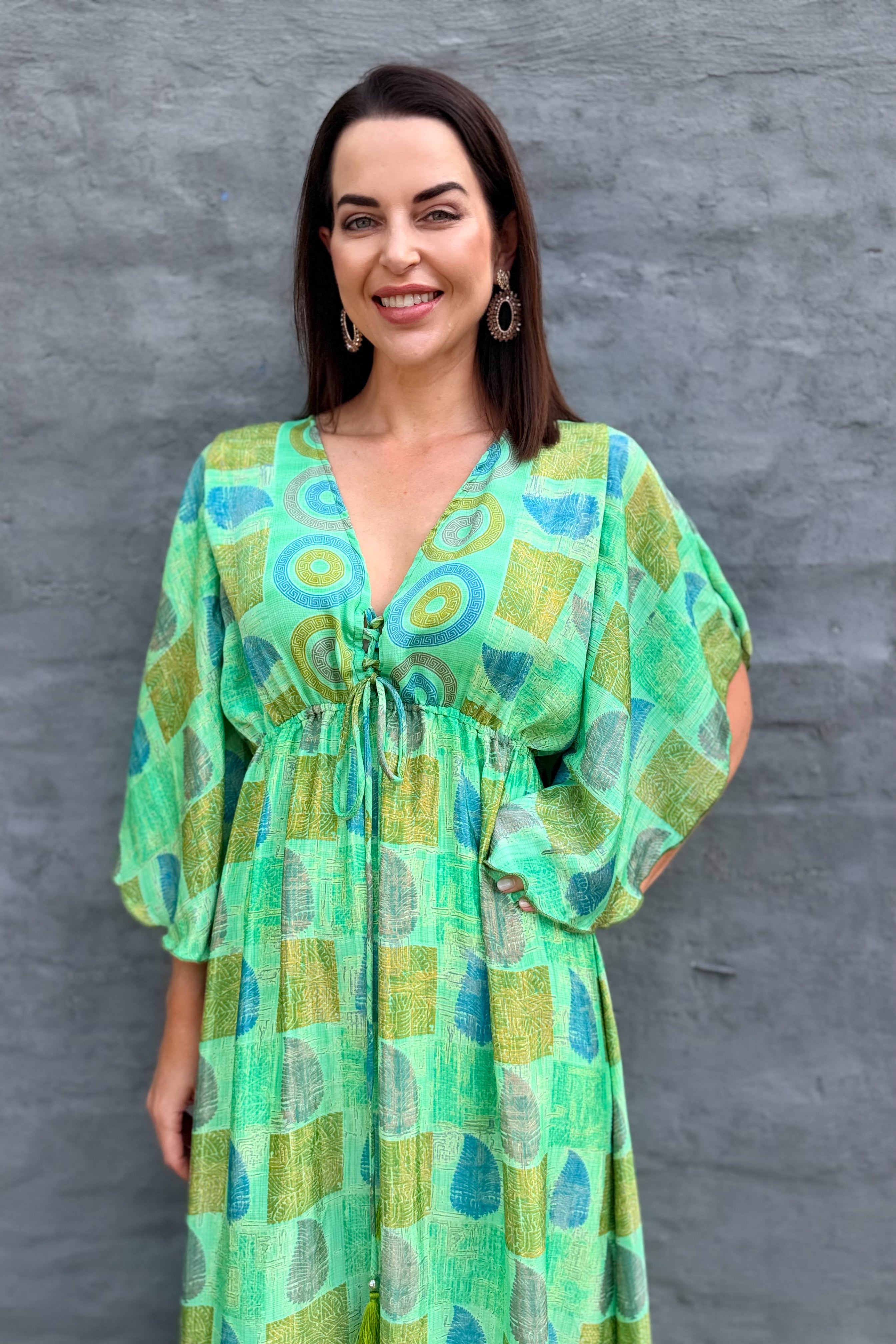 Aurora Dress In Lush Lime