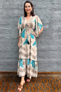 Aurora Dress In Turquoise Sand