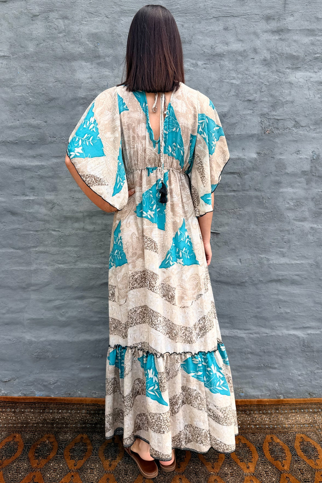 Aurora Dress In Turquoise Sand
