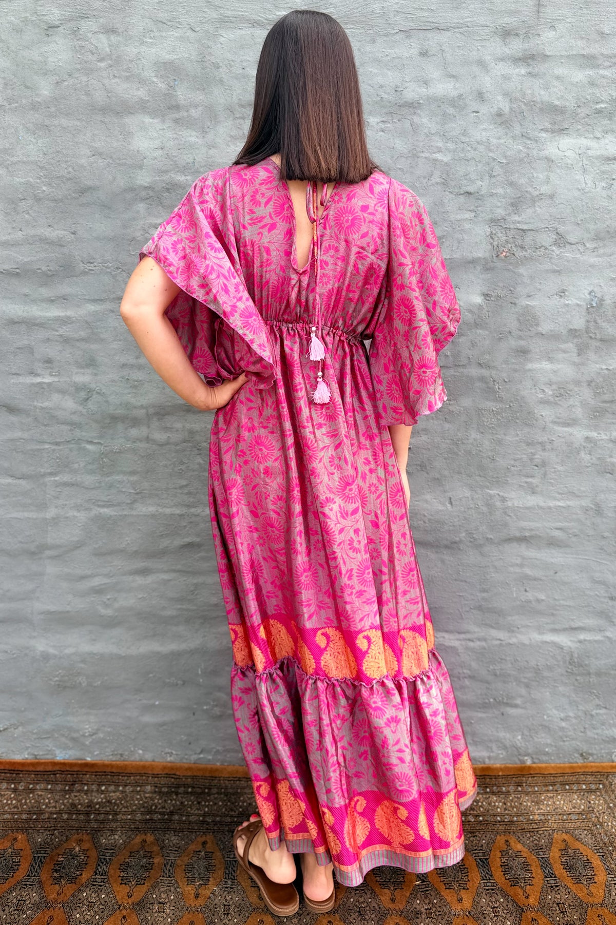 Flora Aurora Robe Aurora Dress In Fuchsia Floral – Exotic Marigold Boutique