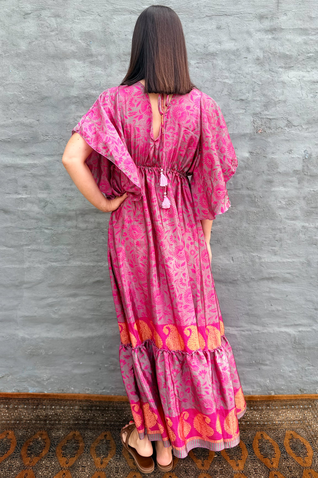 Aurora Dress In Fuchsia Floral