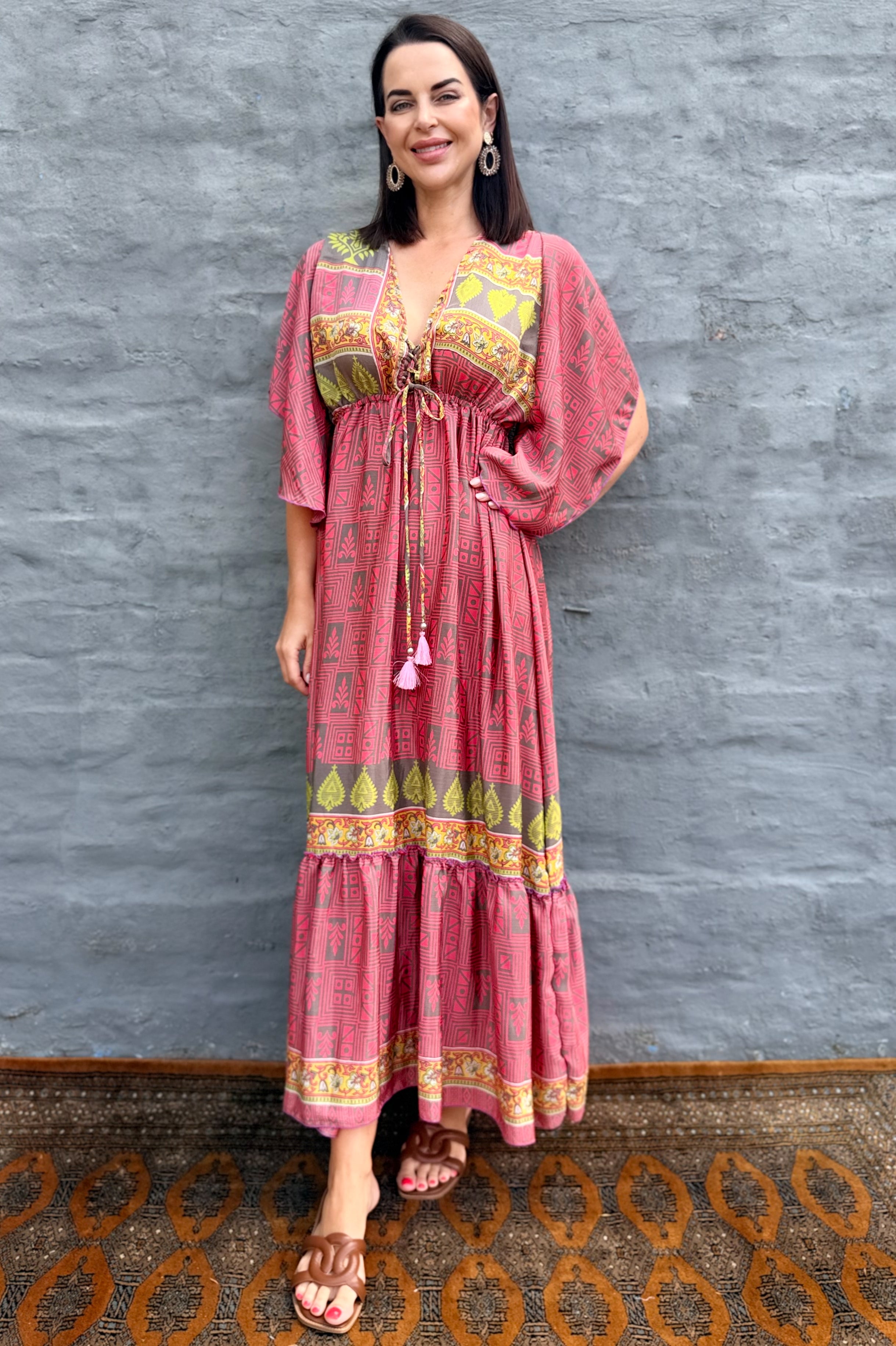 Aurora Dress In Melon Magic