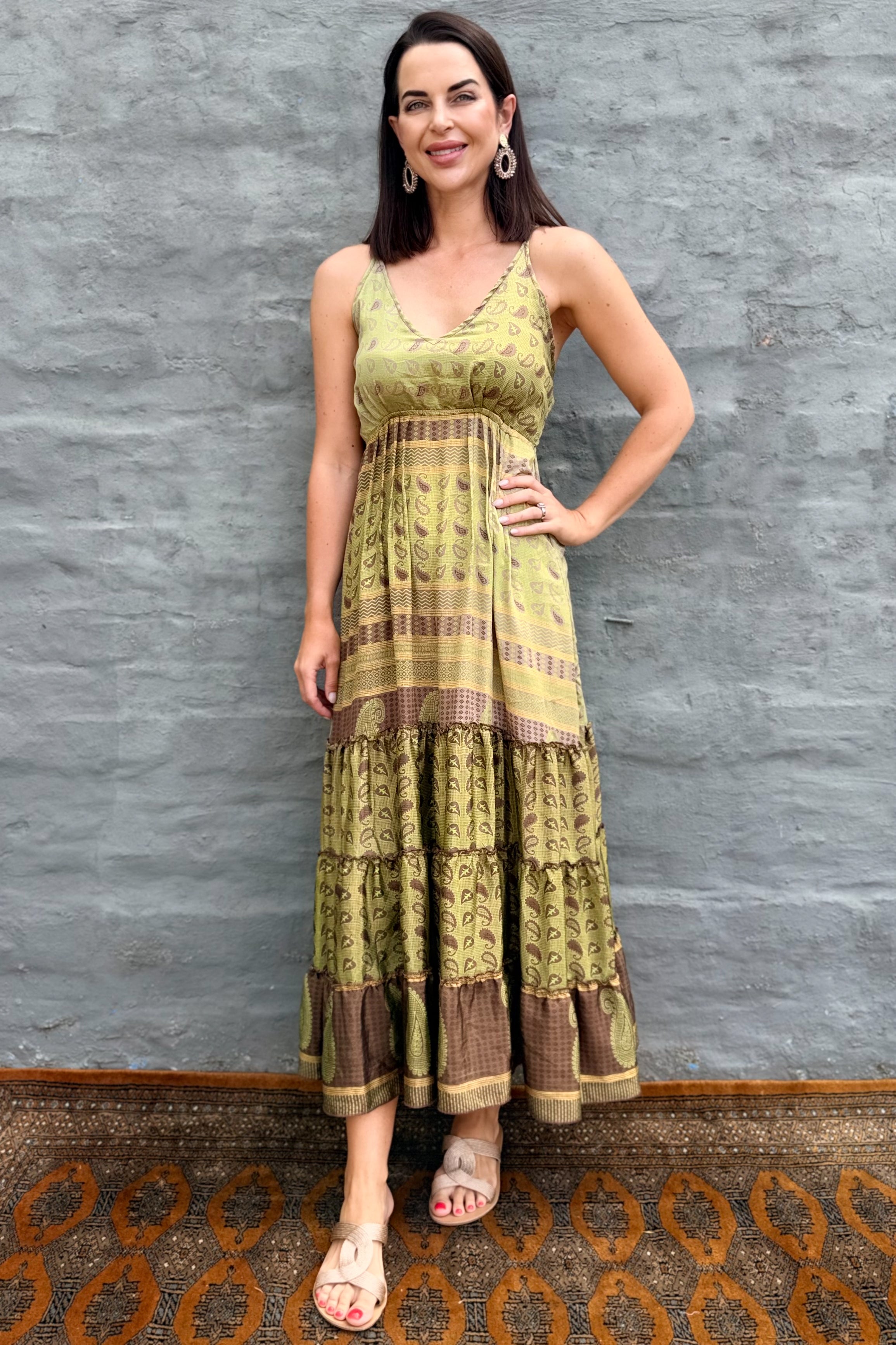 Yara Dress In Golden Lime