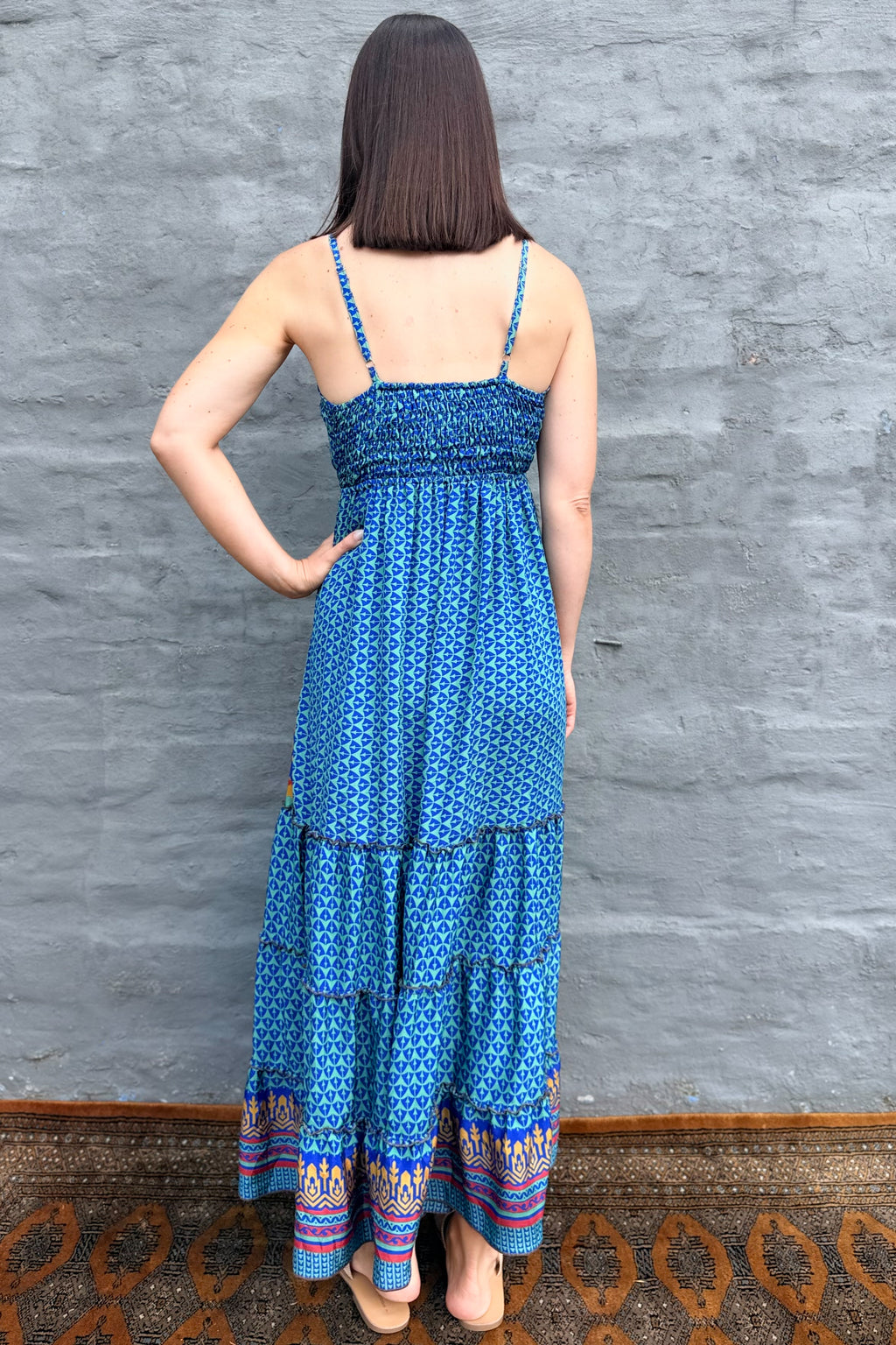 Yara Dress In Abstract Blue
