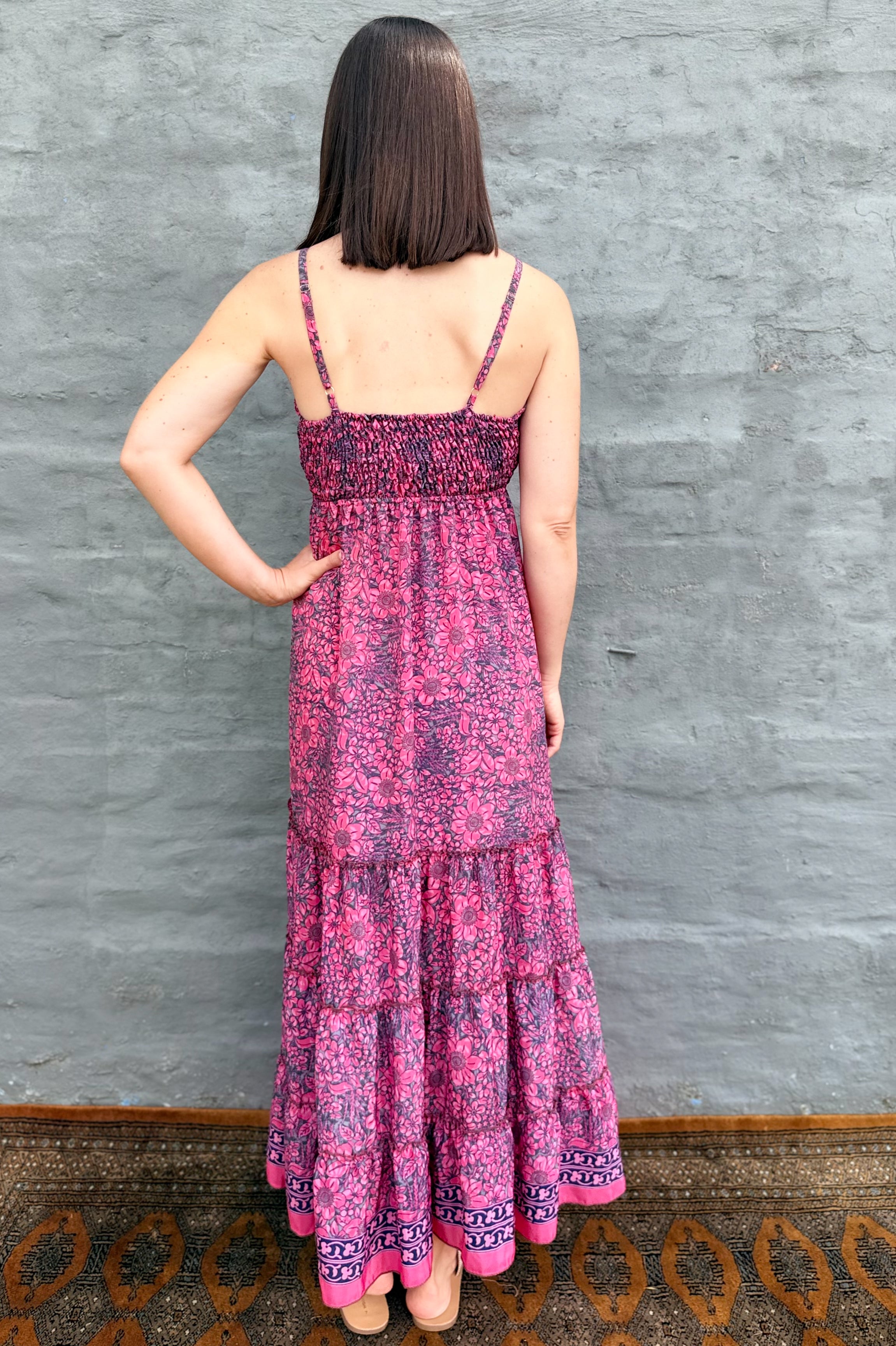 Yara Dress In Silvery Pink