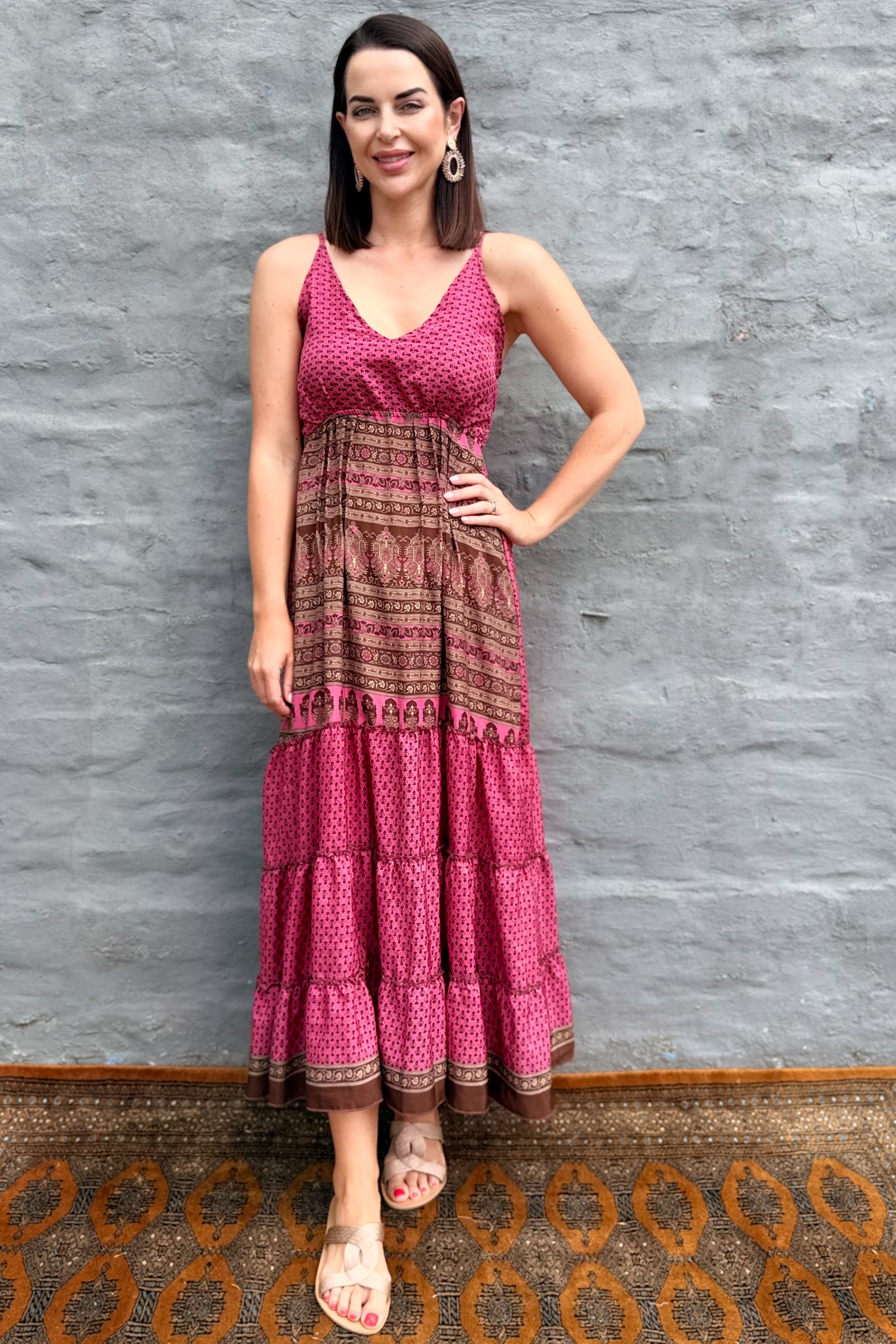 Yara Dress In Chocolate Rose