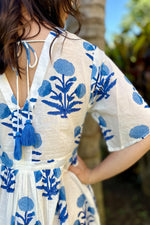 Tulsi Dress In Blue Dahlia