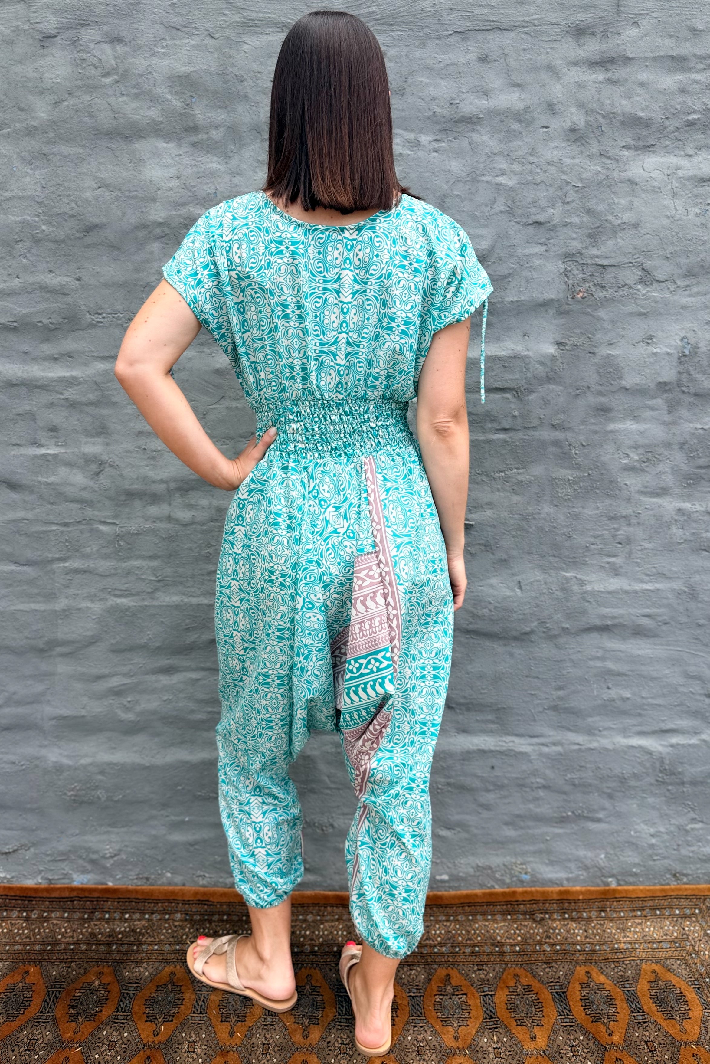 Jemma Jumpsuit In Turquoise Dream