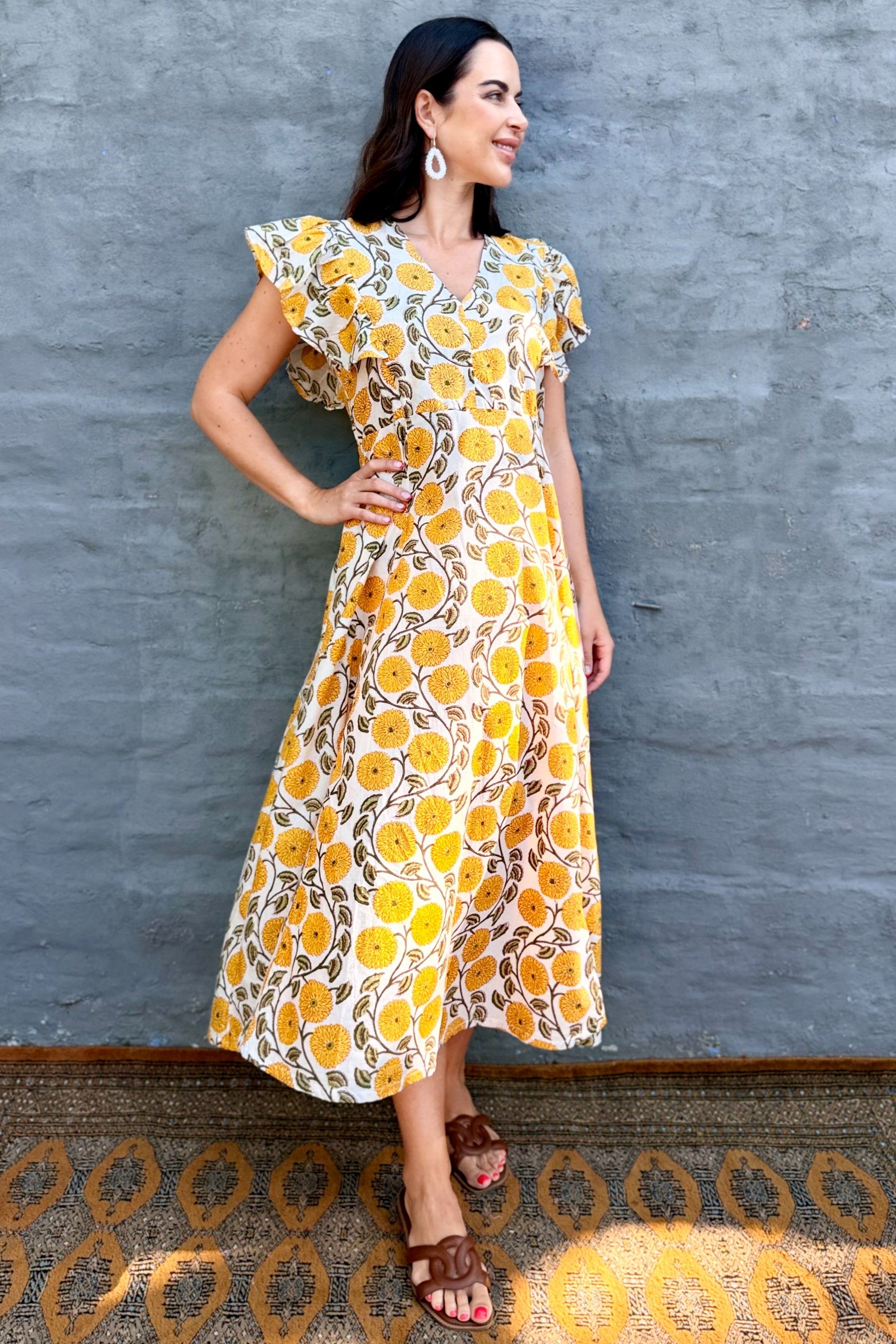 Golden Dahlia Dress