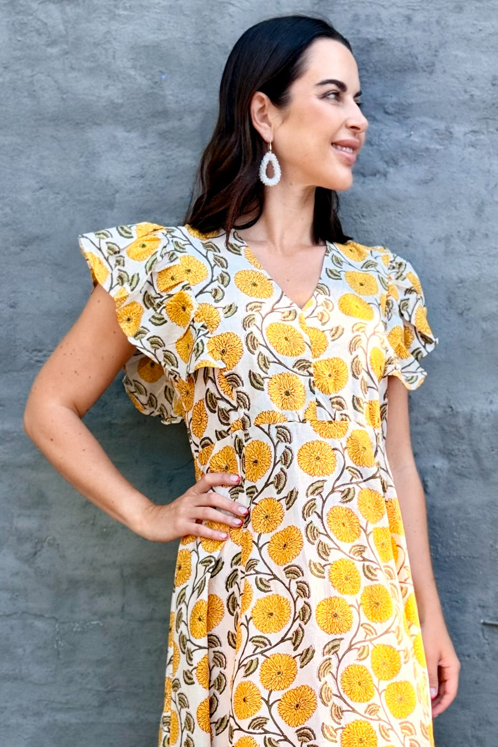 Golden Dahlia Dress