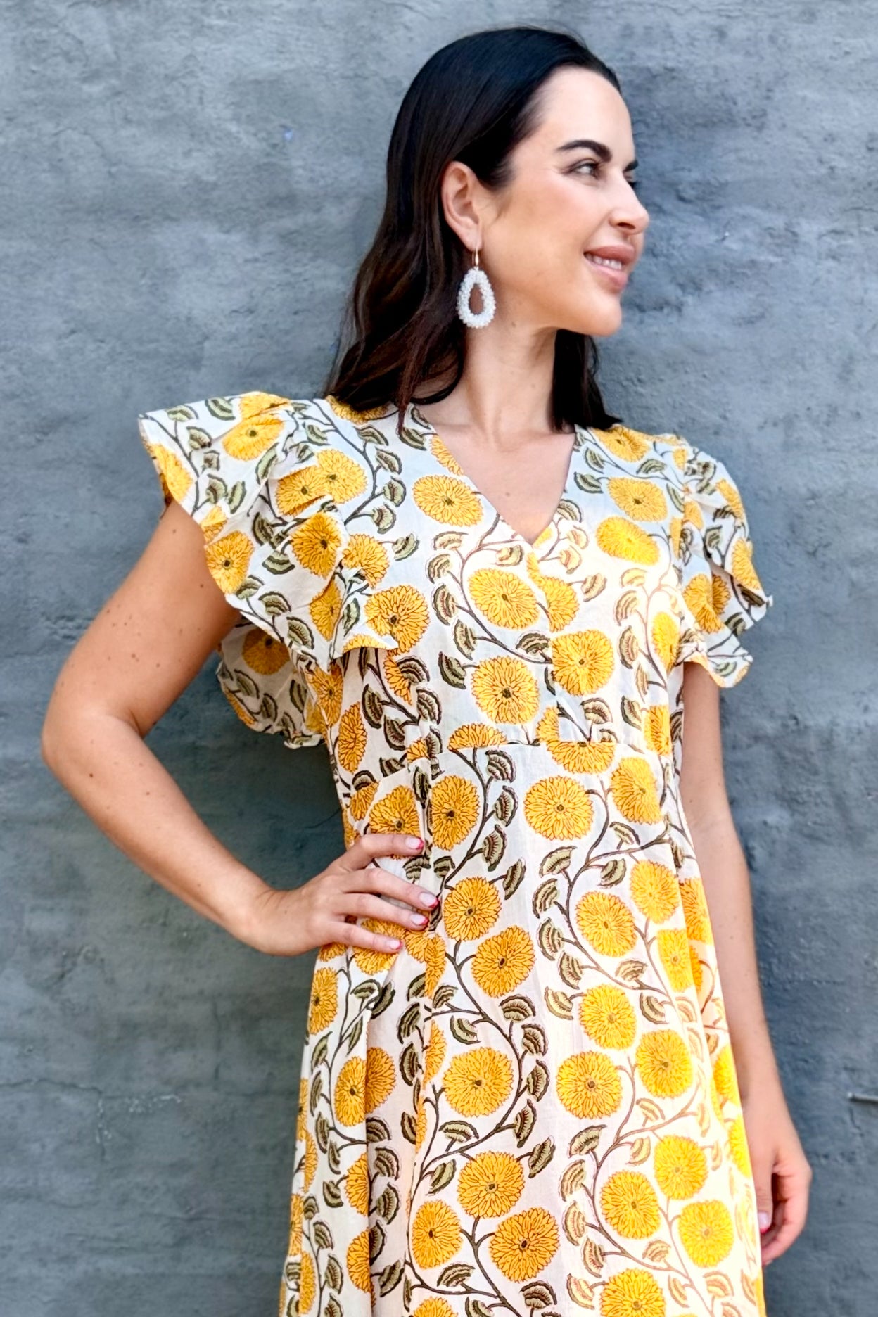 Golden Dahlia Dress