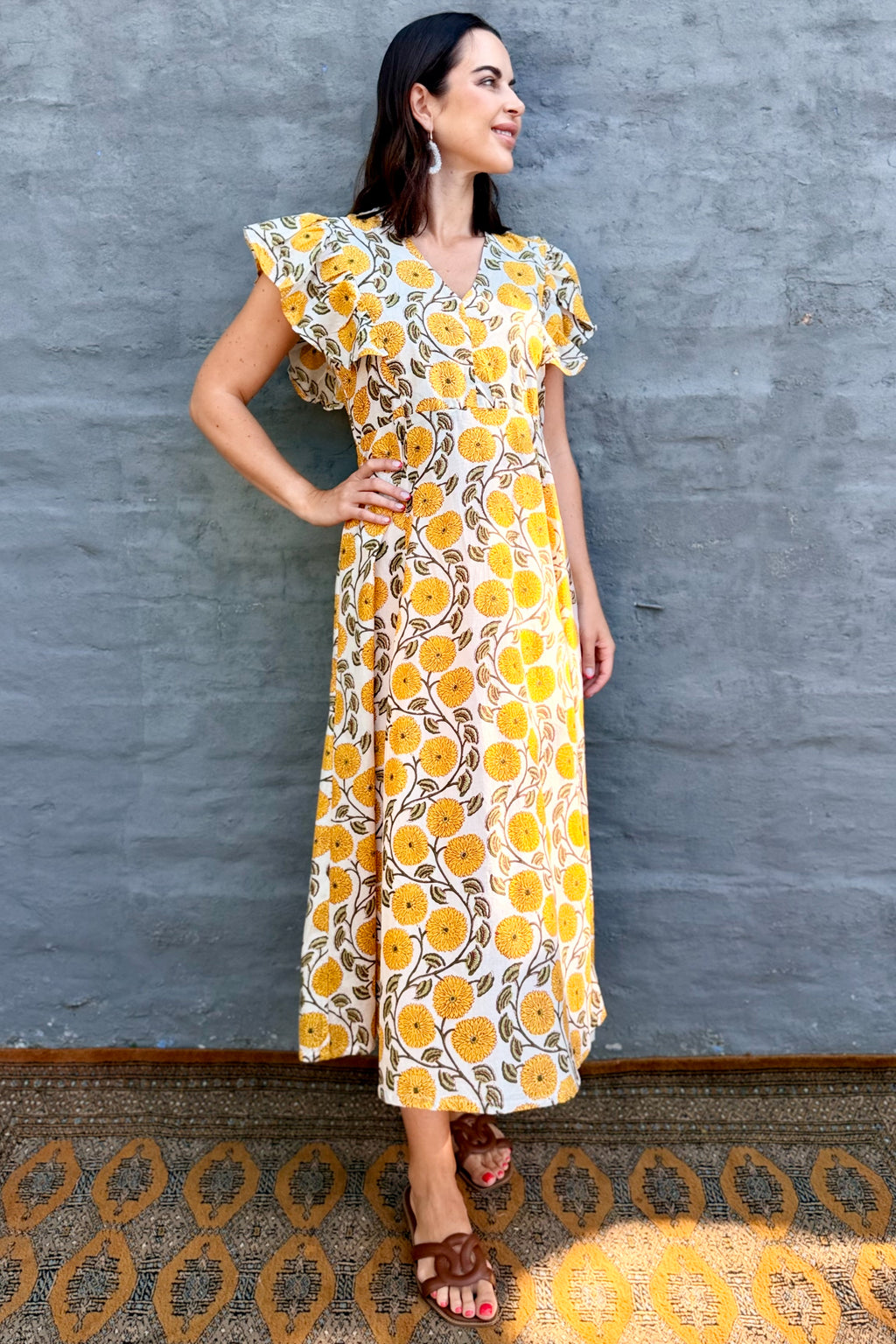 Golden Dahlia Dress