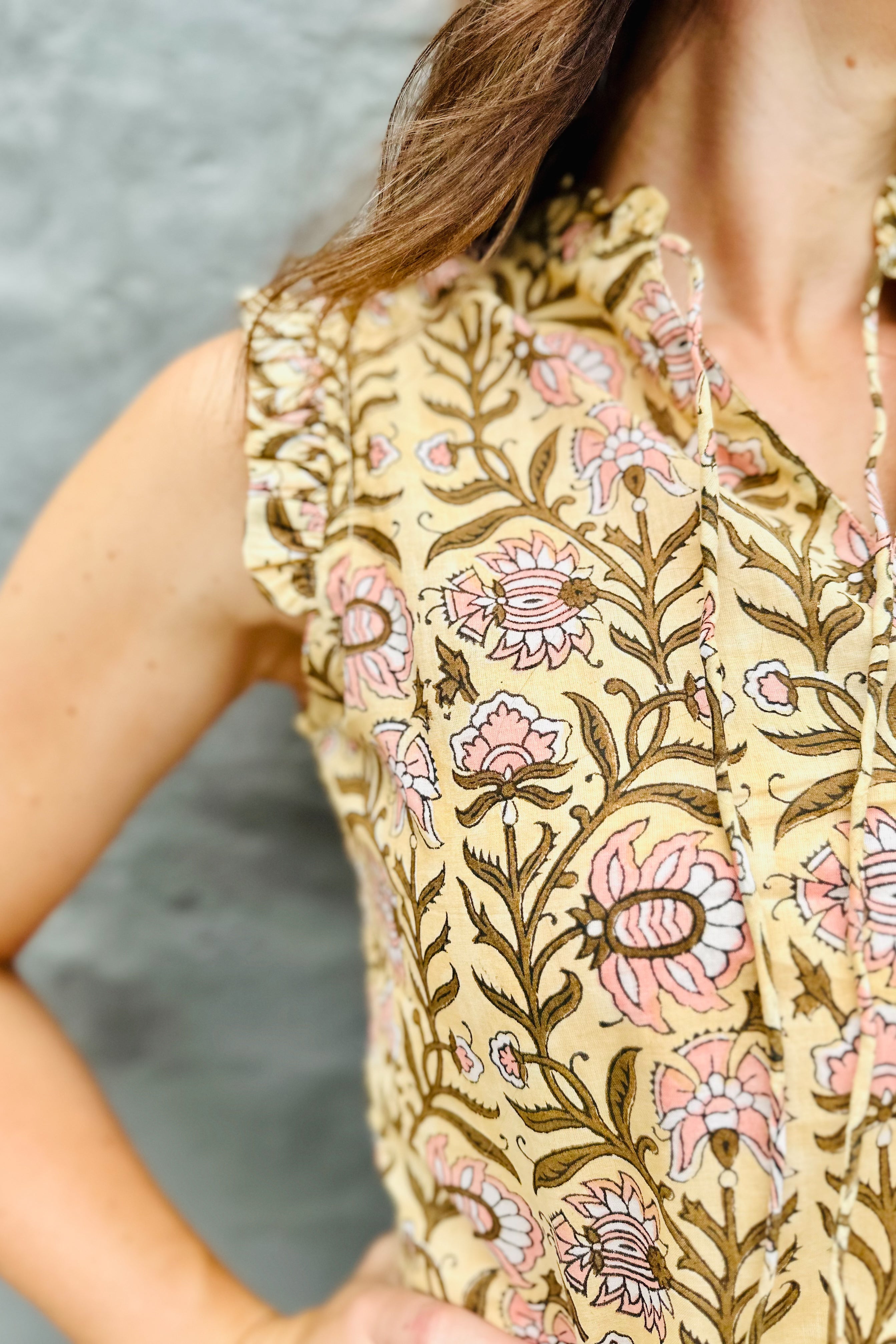 Maira Blouse In Lotus Vine