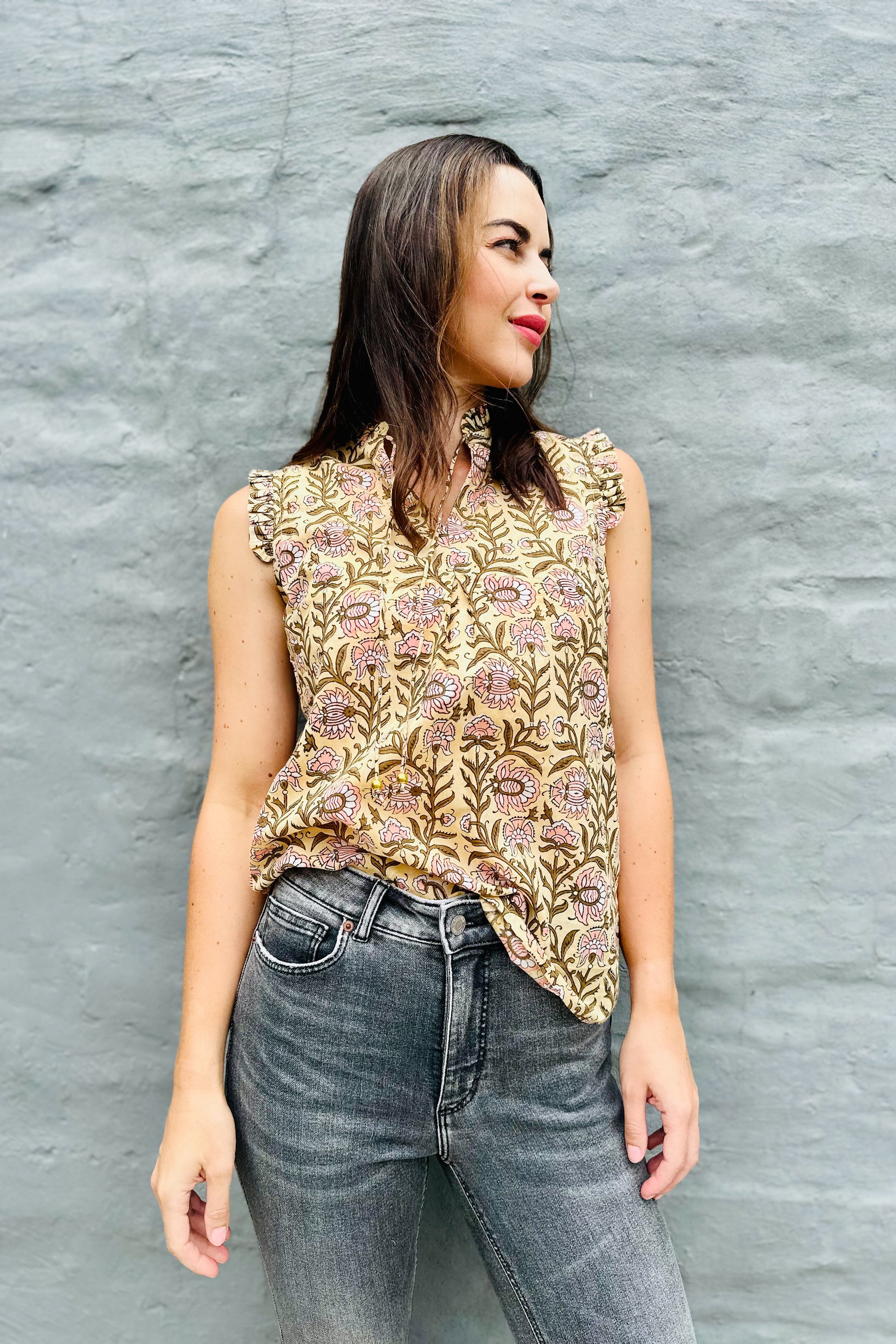Maira Blouse In Lotus Vine