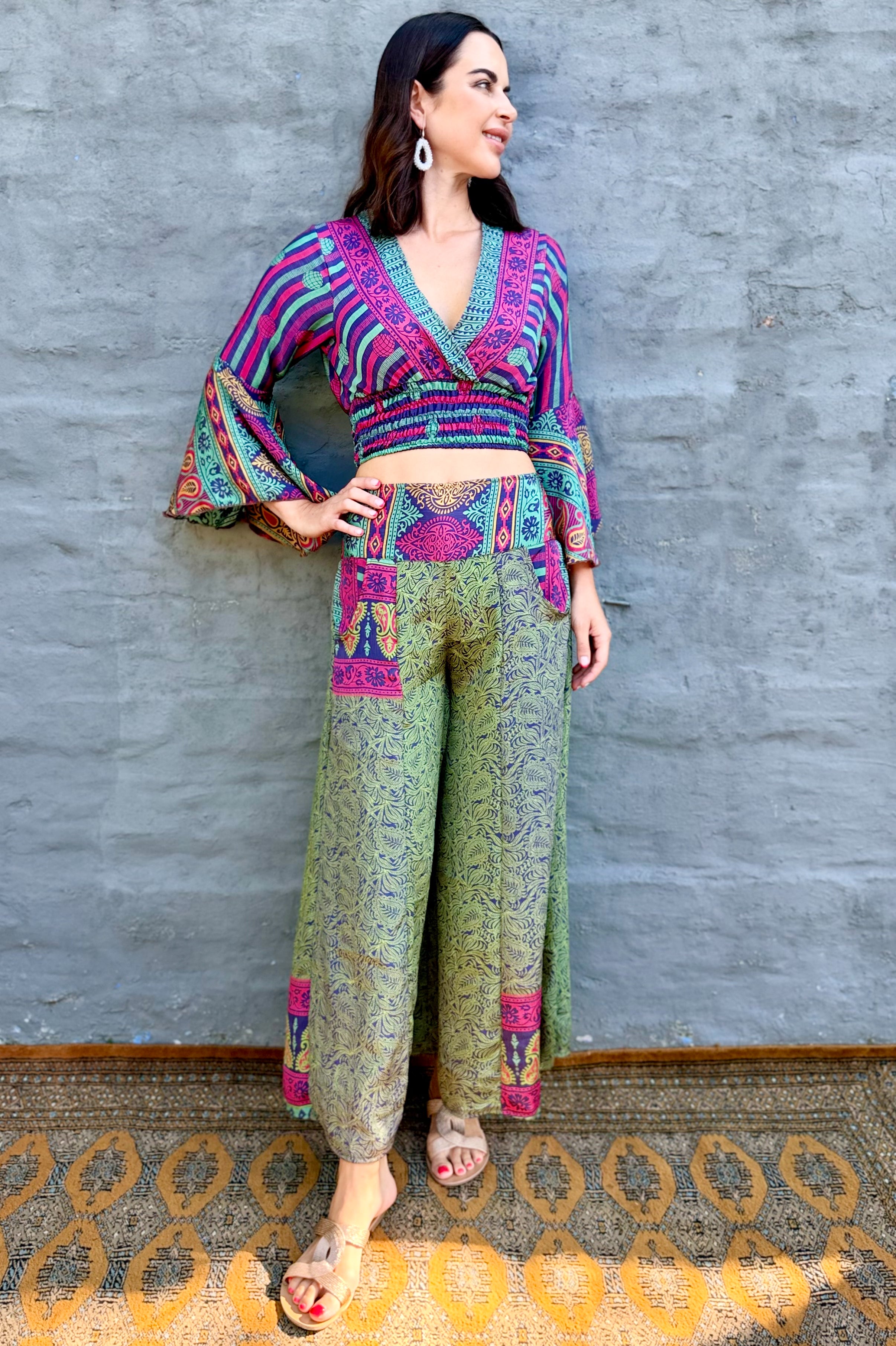 Mila Set In Magenta Blues