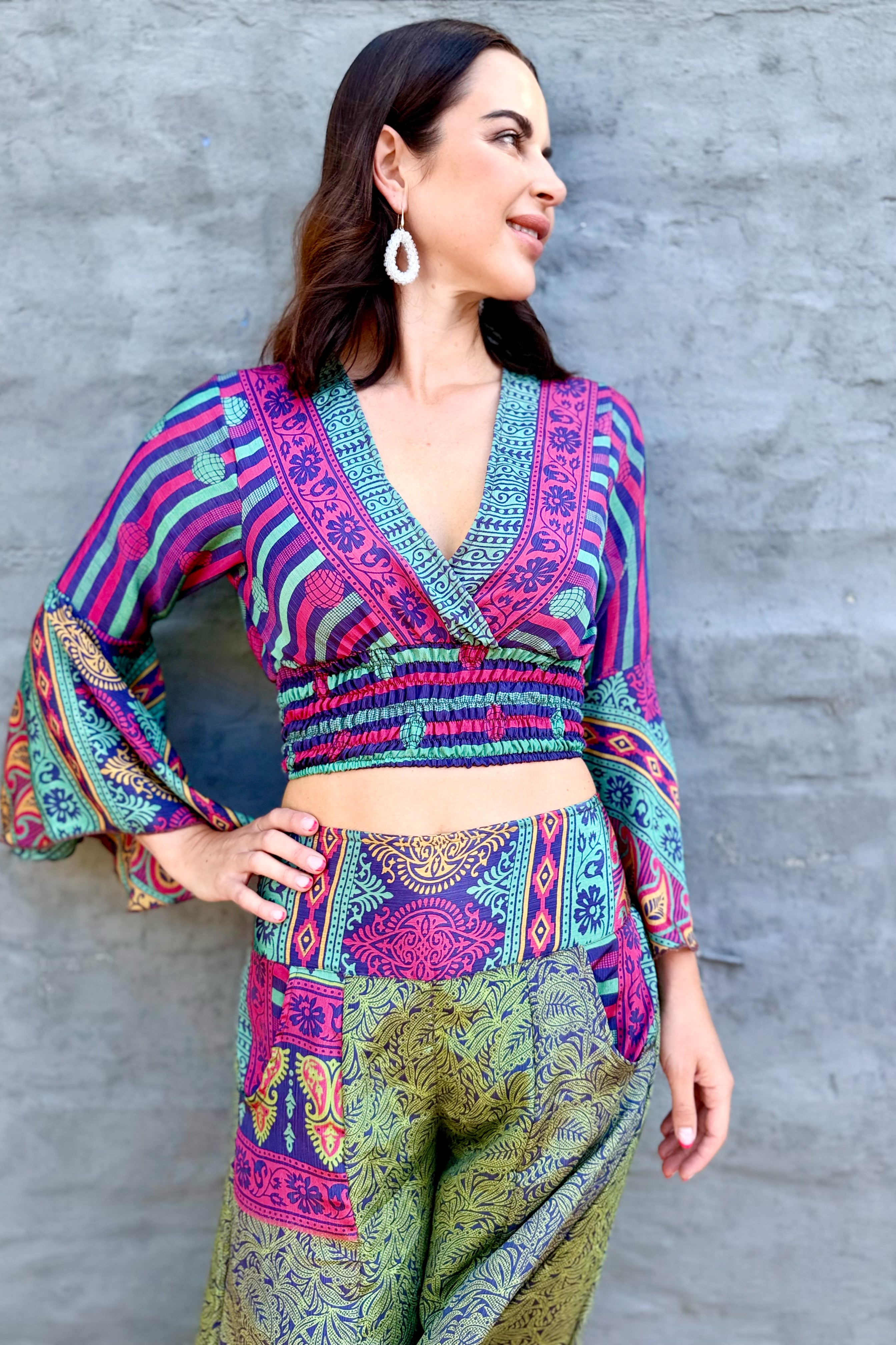 Mila Set In Magenta Blues