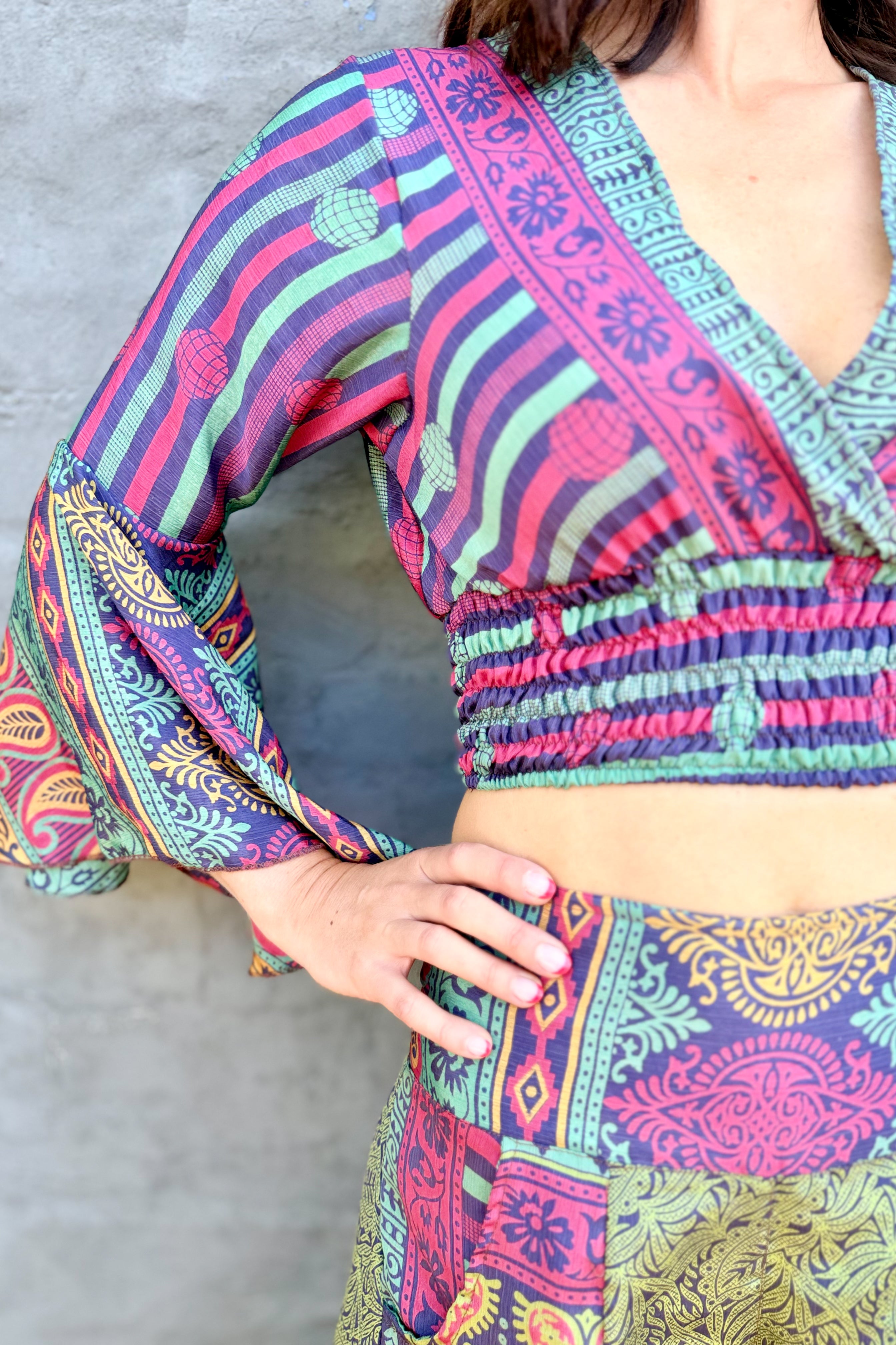 Mila Set In Magenta Blues