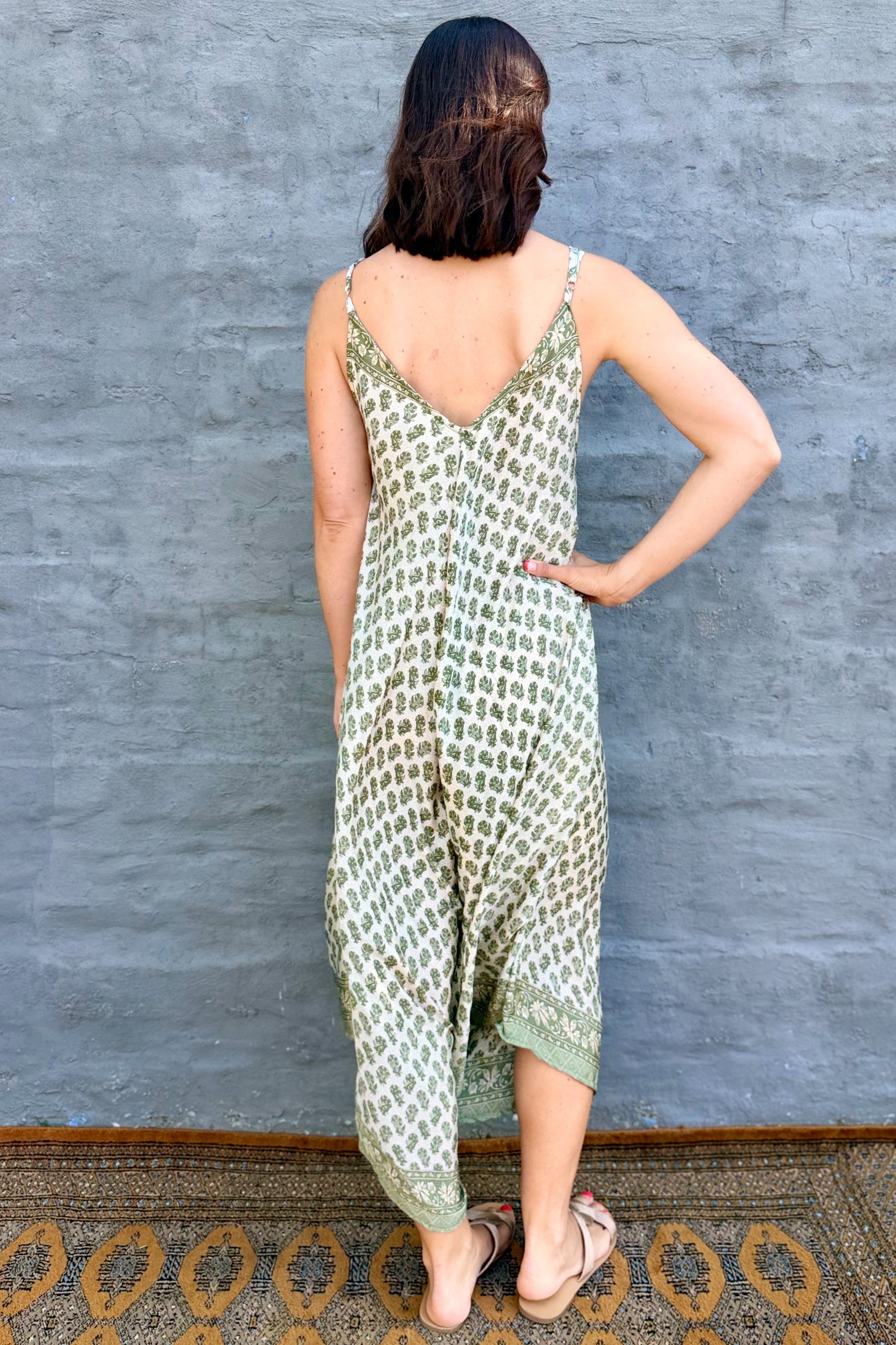 Jiya Jumpsuit In Green Garden