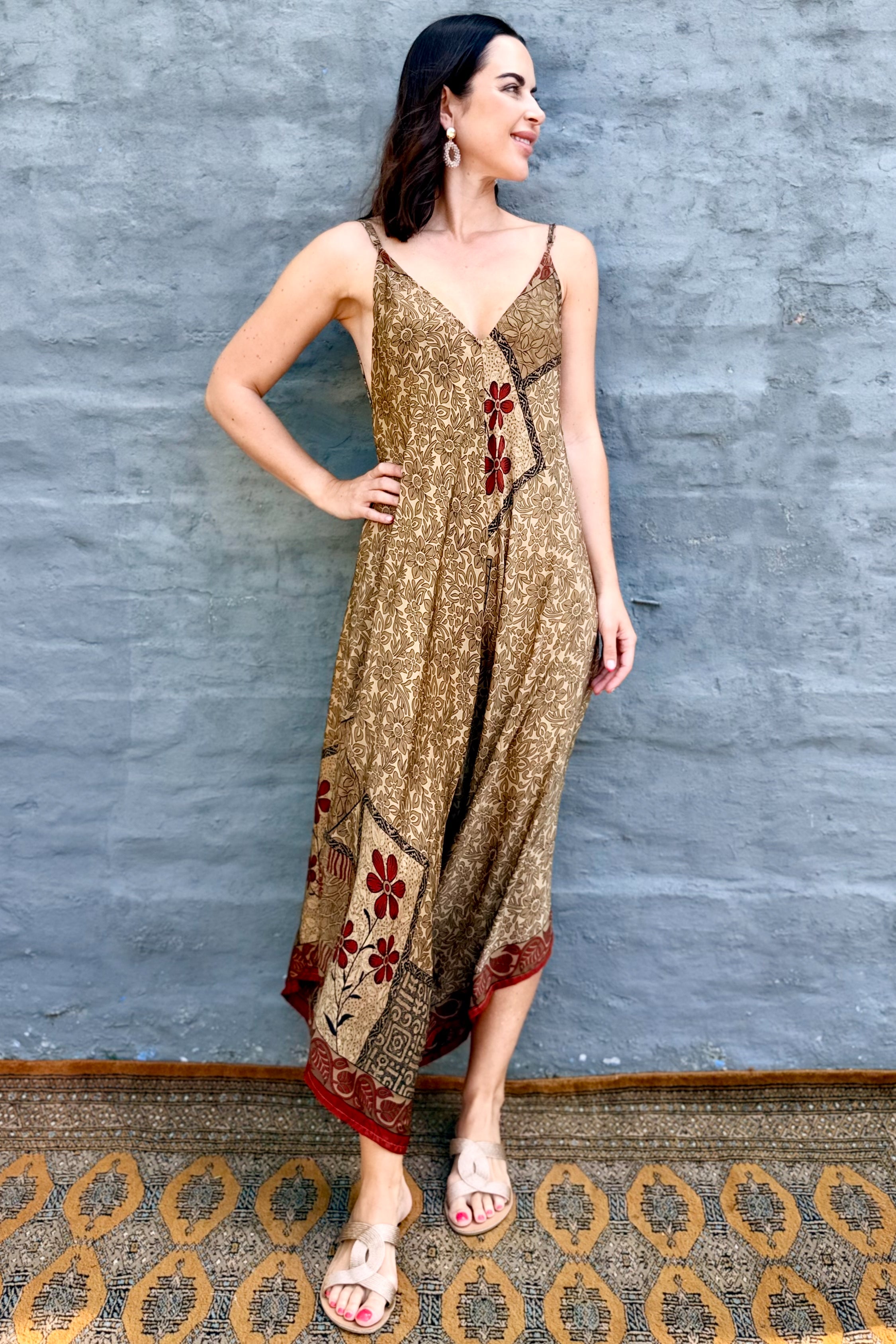 Jiya Jumpsuit In Natural Floral