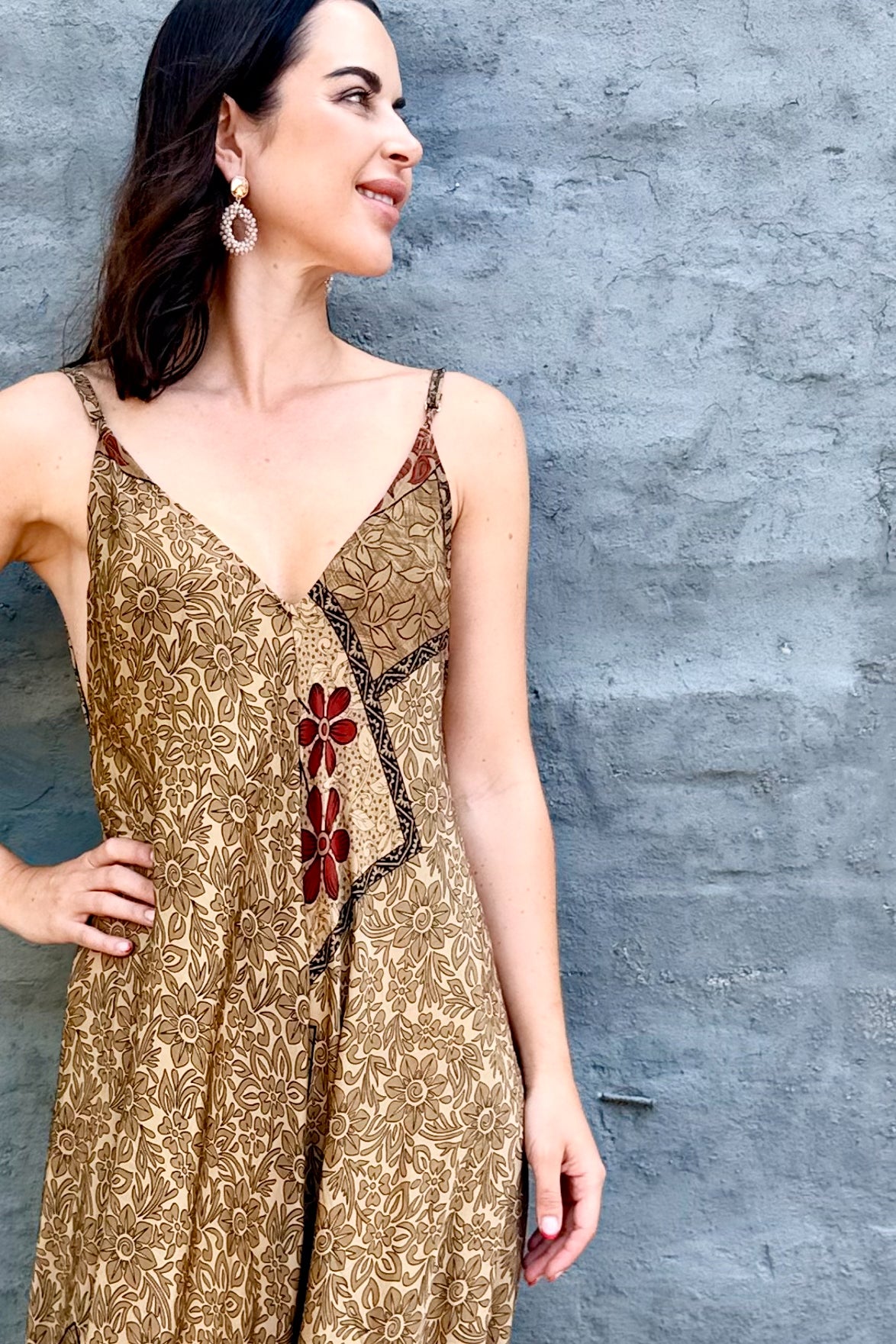 Jiya Jumpsuit In Natural Floral