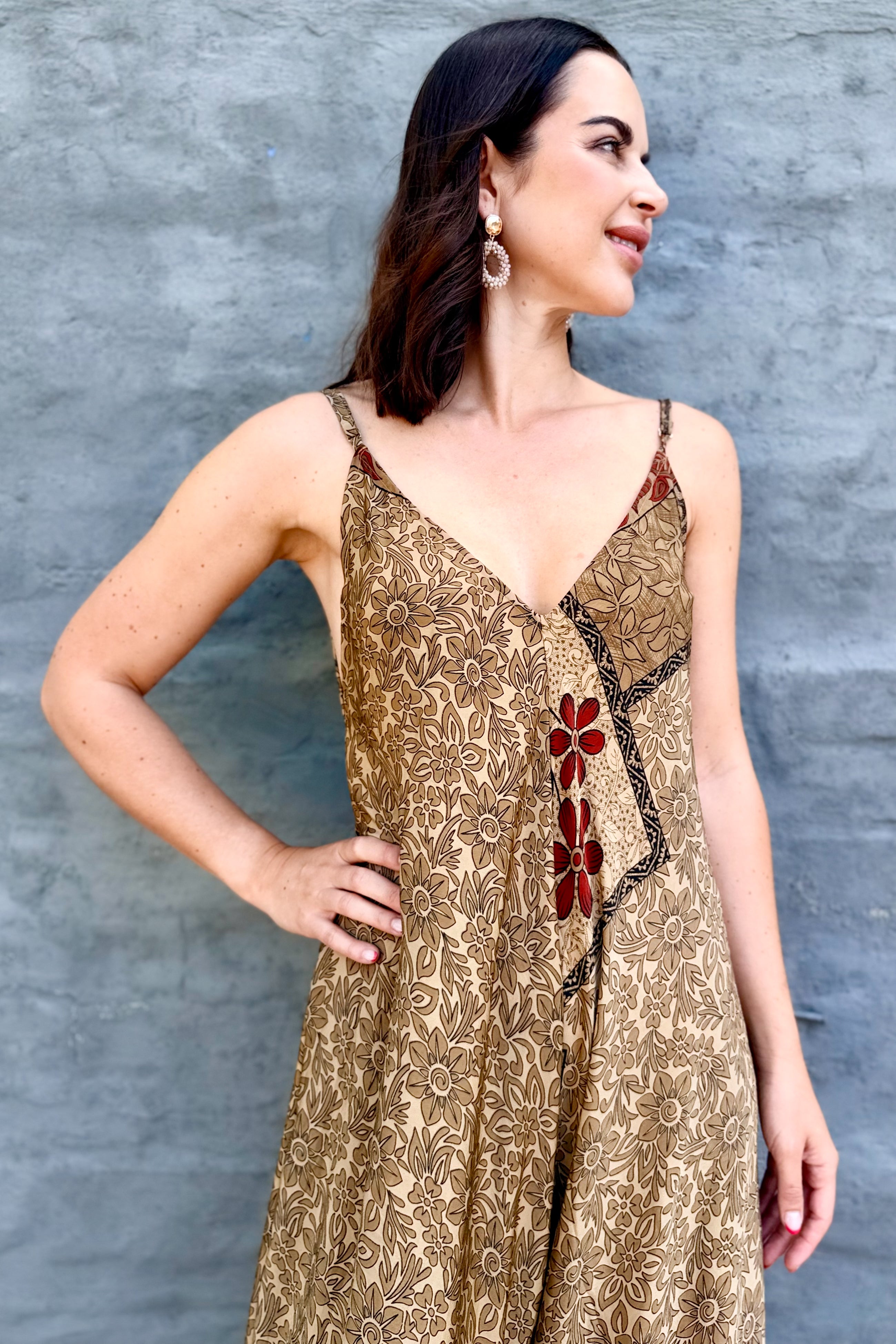 Jiya Jumpsuit In Natural Floral