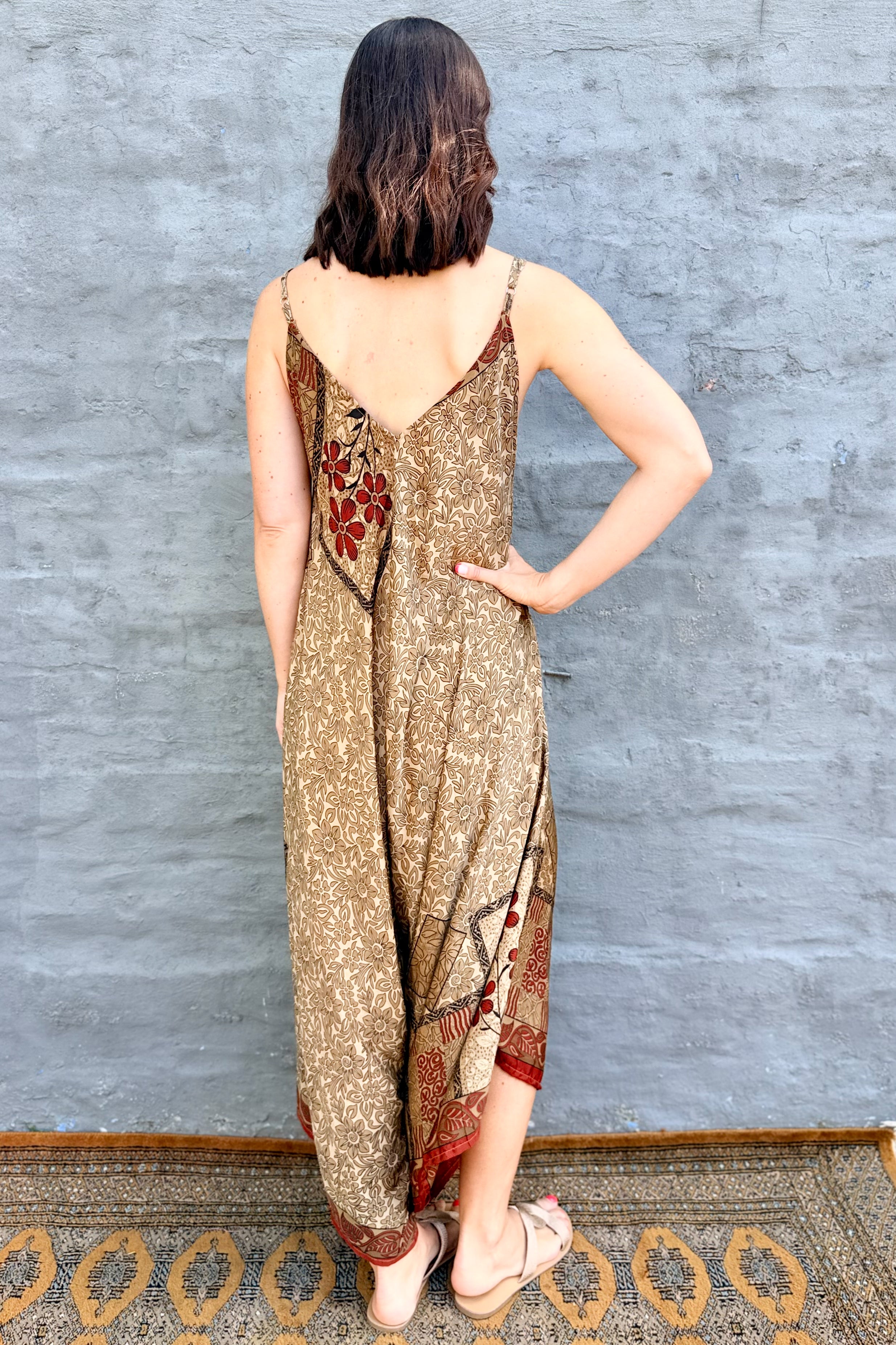 Jiya Jumpsuit In Natural Floral