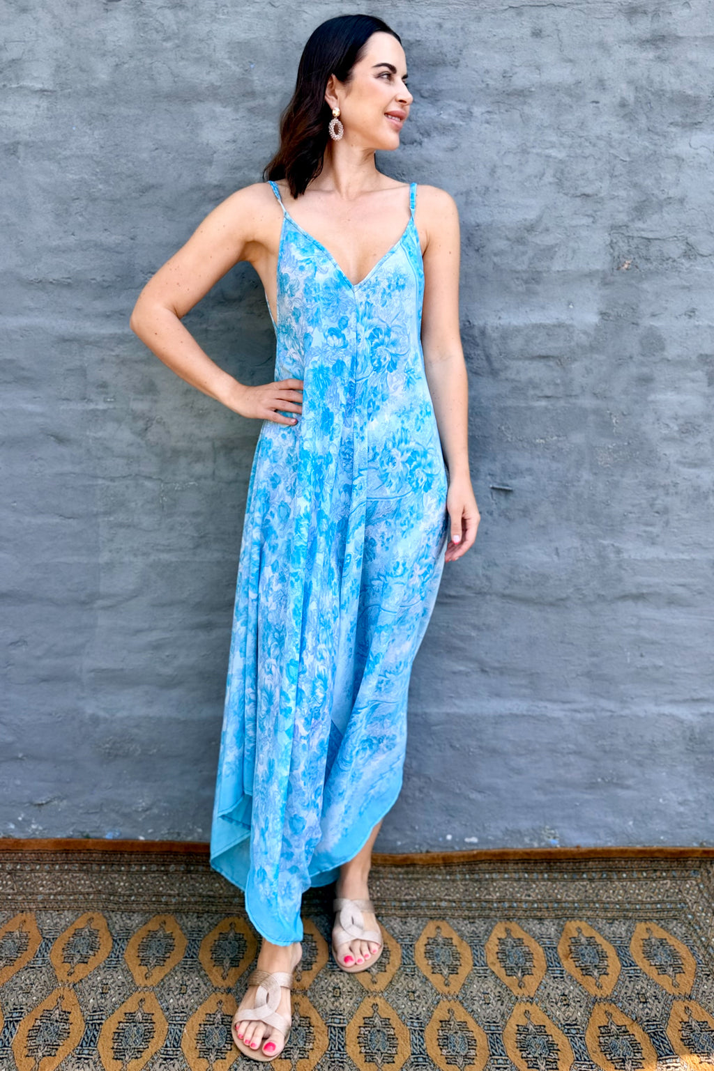 Jiya Jumpsuit In Sky Floral