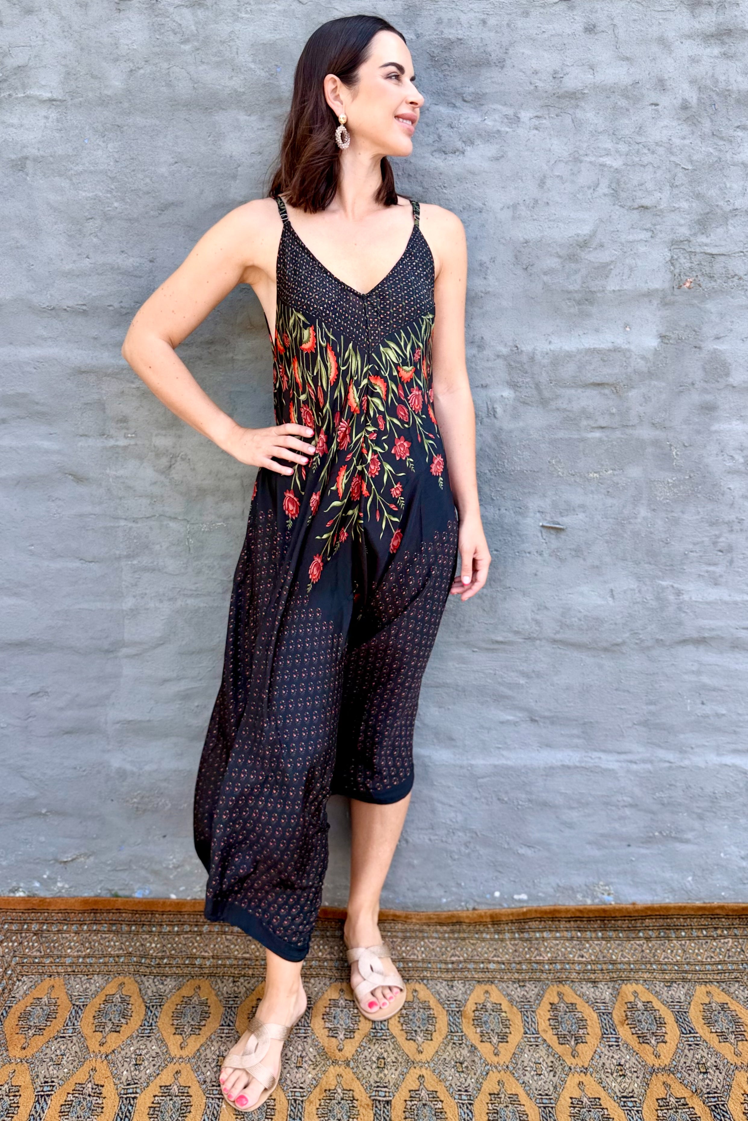 Jiya Jumpsuit In Midnight Garden