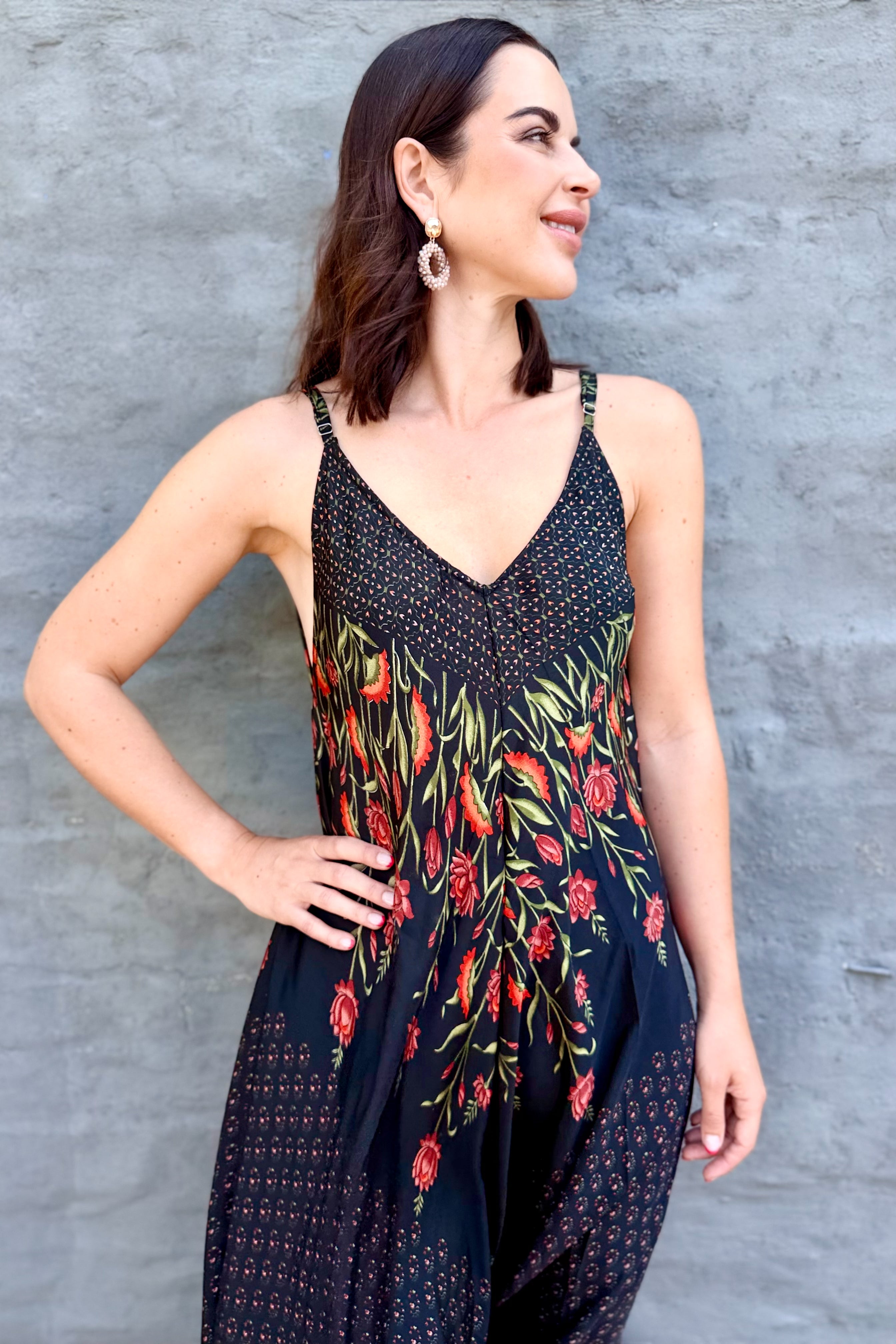 Jiya Jumpsuit In Midnight Garden