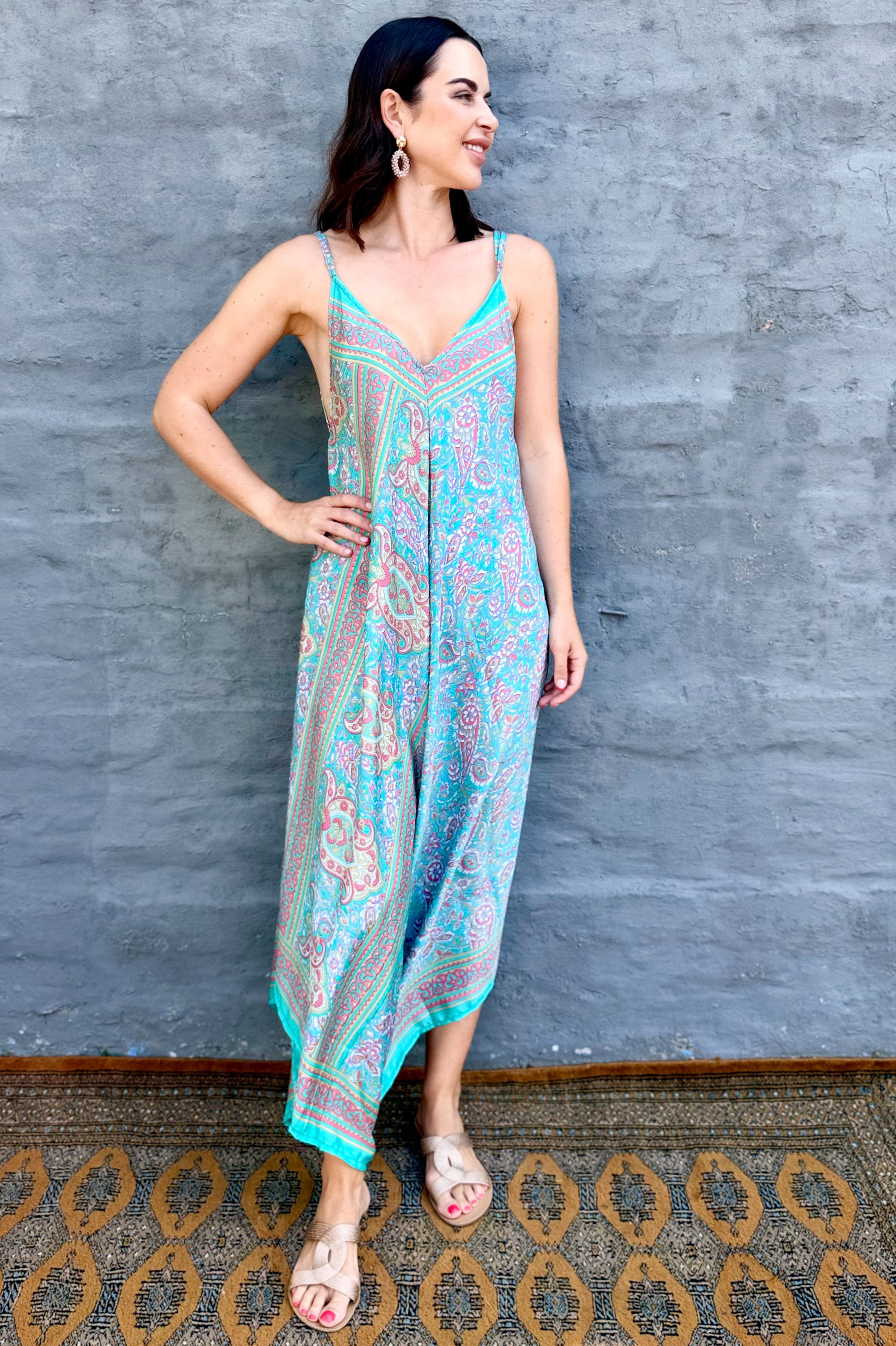 Jiya Jumpsuit In Pastel Paisley
