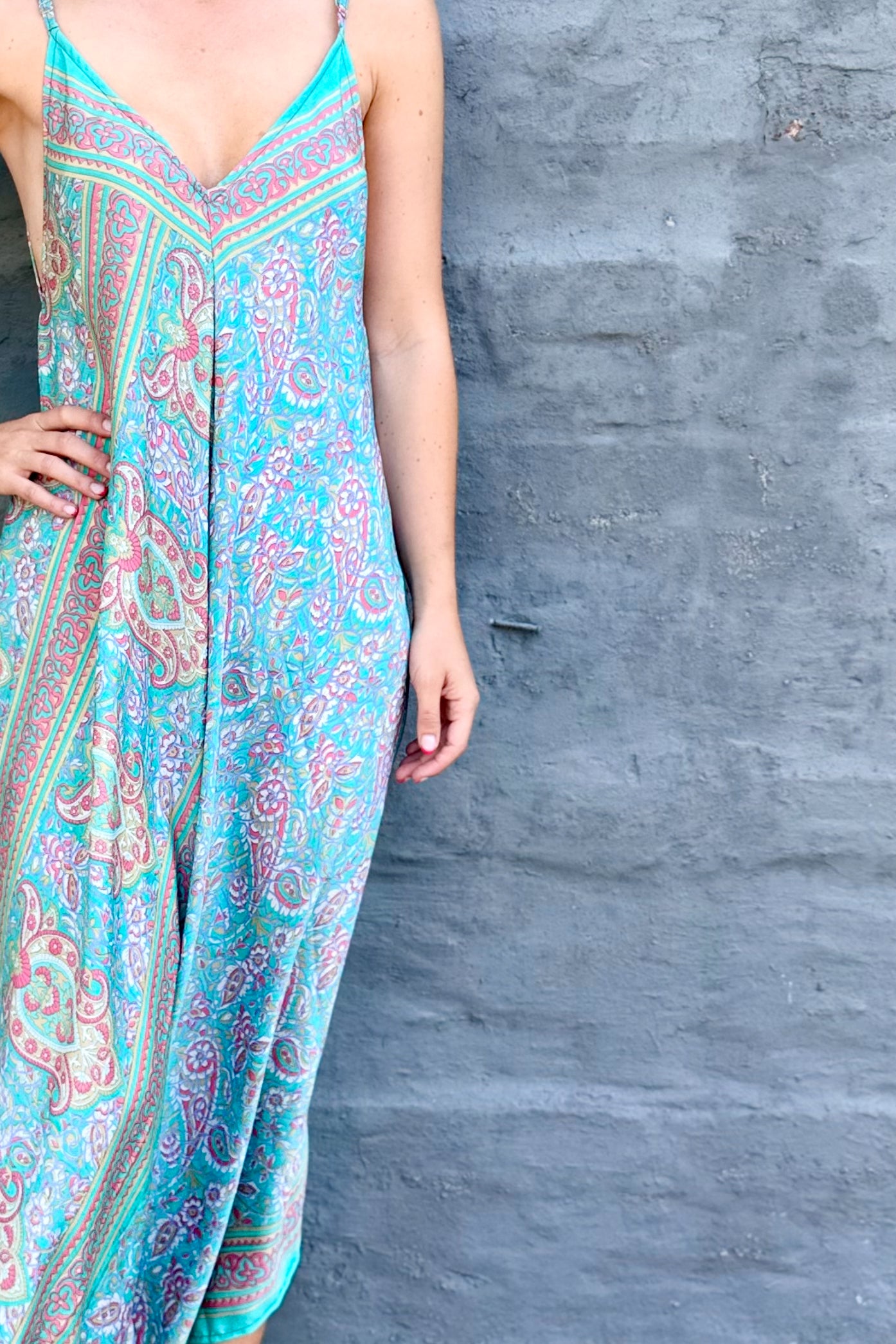 Jiya Jumpsuit In Pastel Paisley