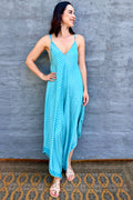Jiya Jumpsuit In Turquoise Tulip