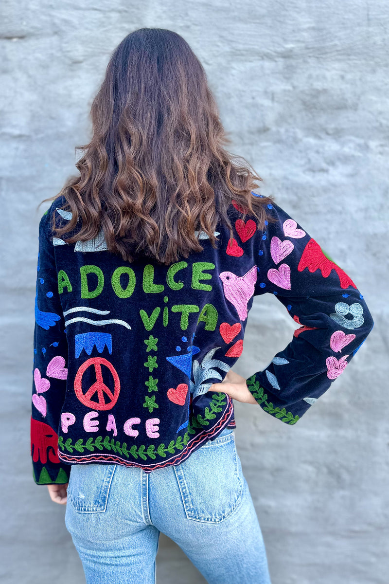 Dolce Vita Jacket In Navy