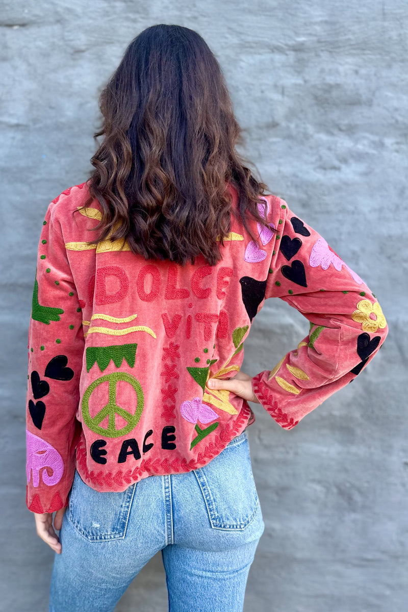 Dolce Vita Jacket In Tangerine