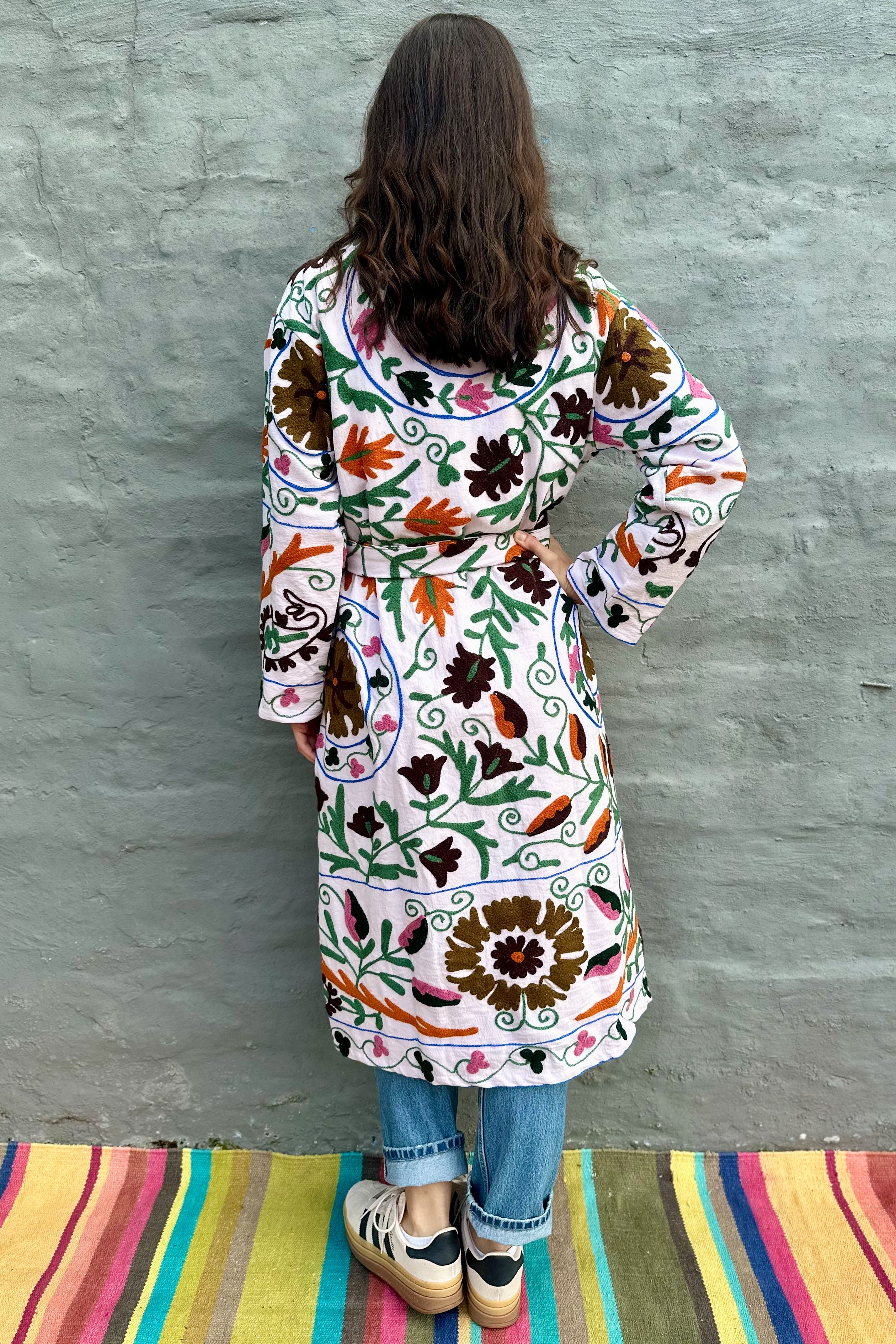 Suzani Coat In Mauve Mist